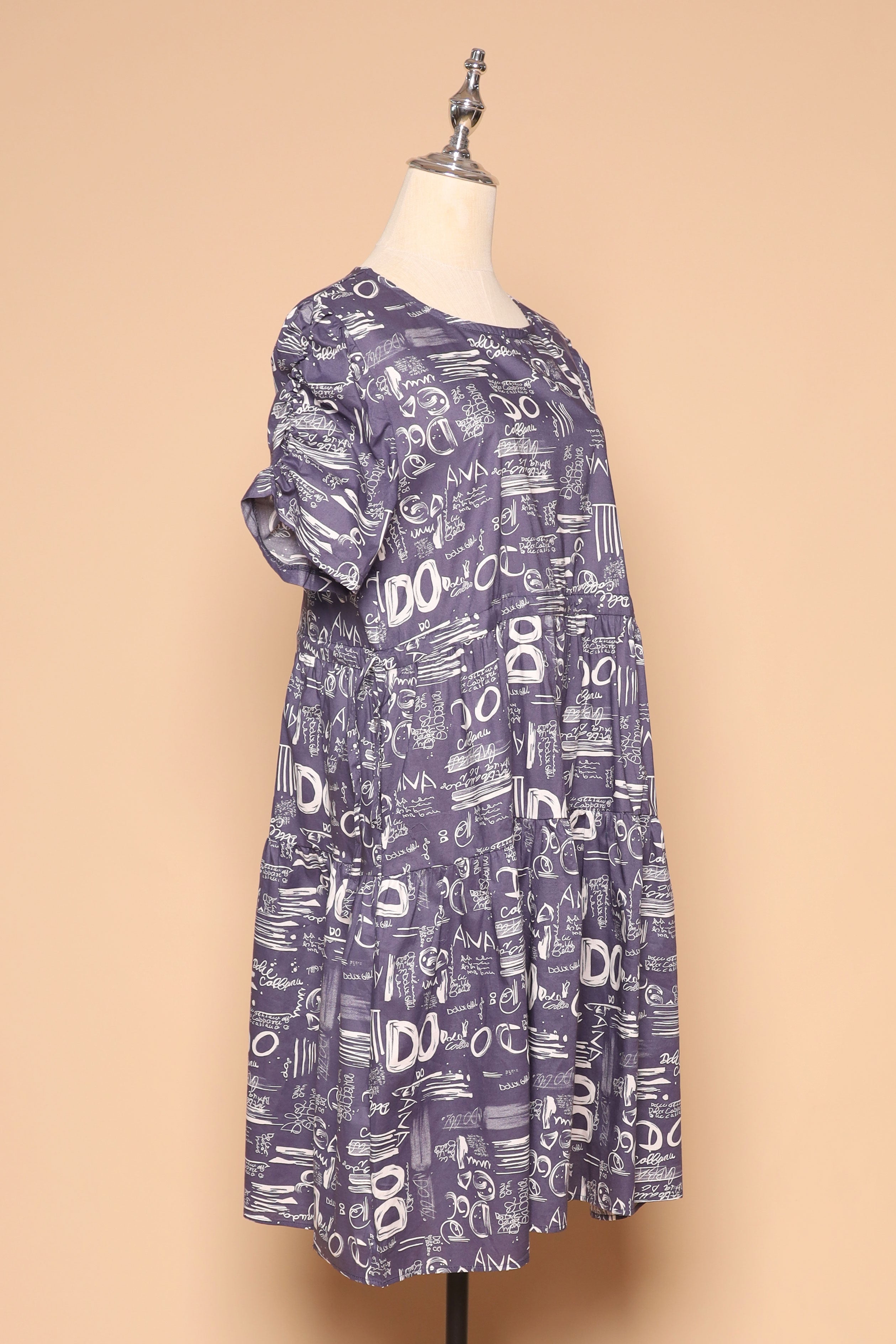 PO - Avelyn Dress in Blue Scribbles