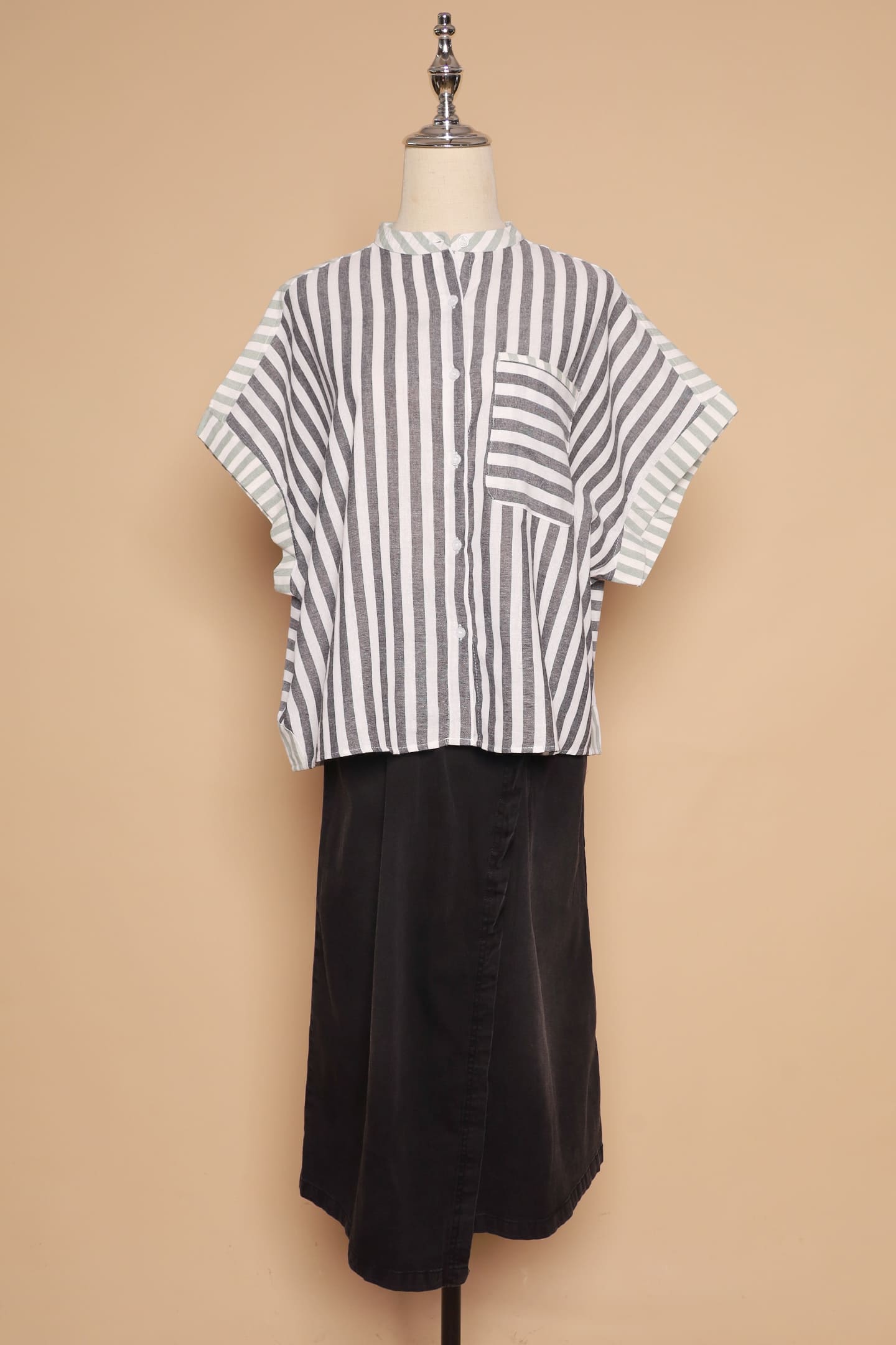 PO - Averie Top in Blue Stripes