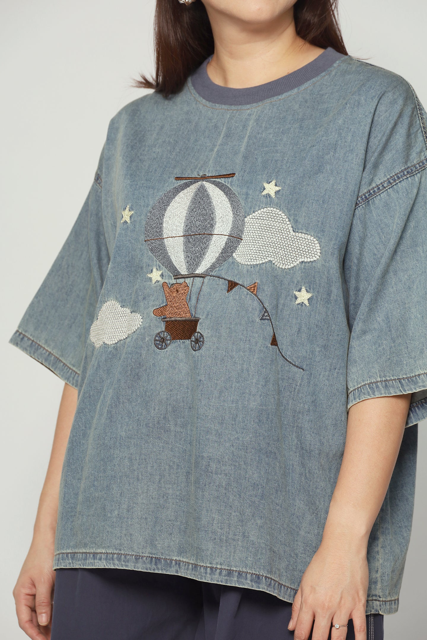 Balloon Bliss Denim Top
