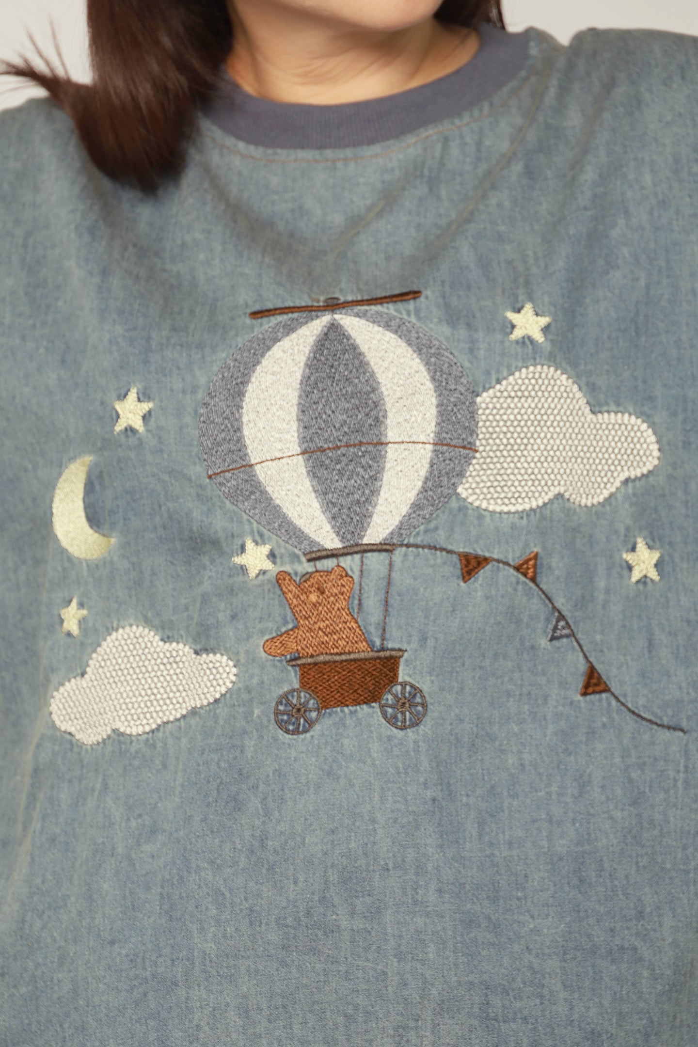 Balloon Bliss Denim Top