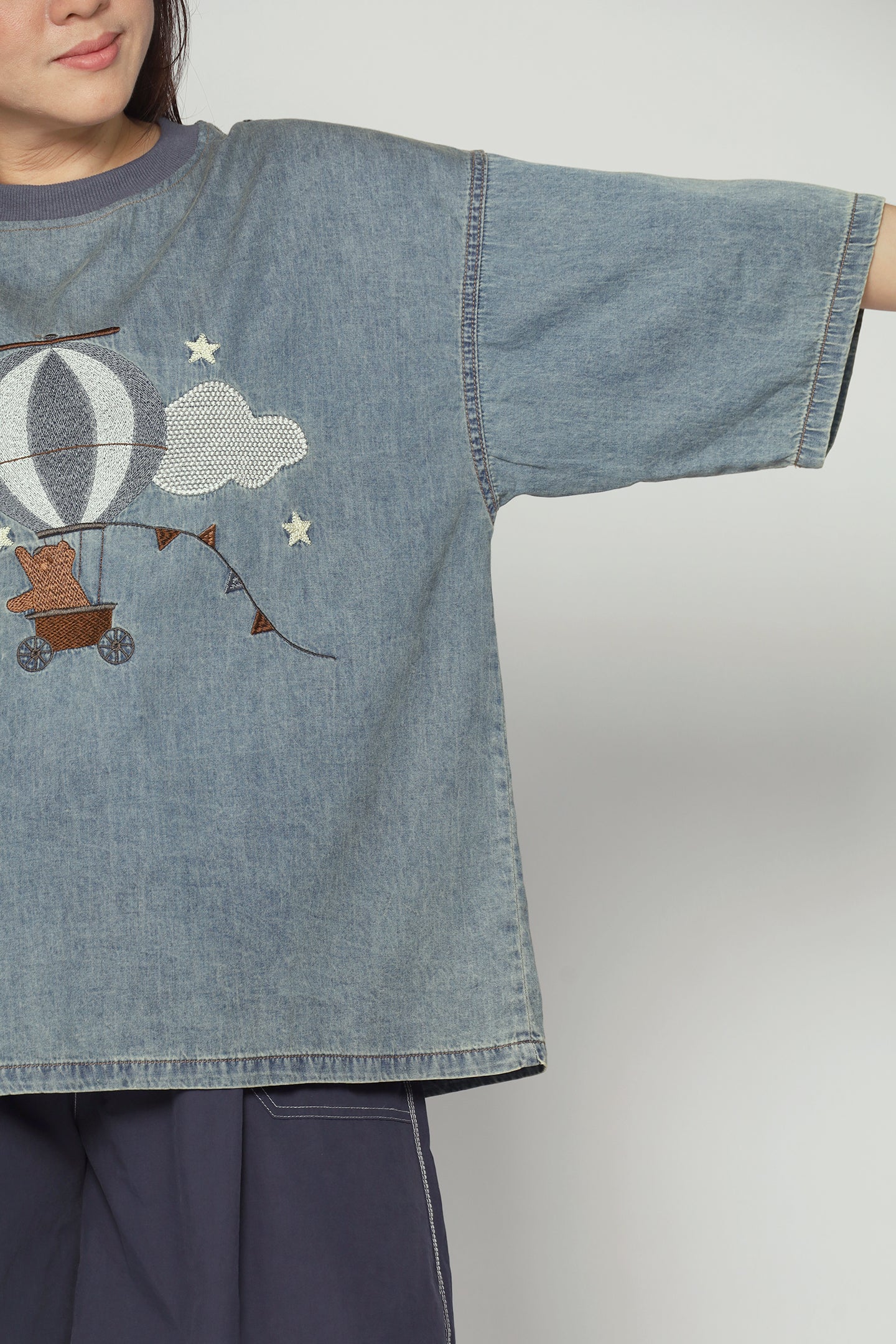 Balloon Bliss Denim Top