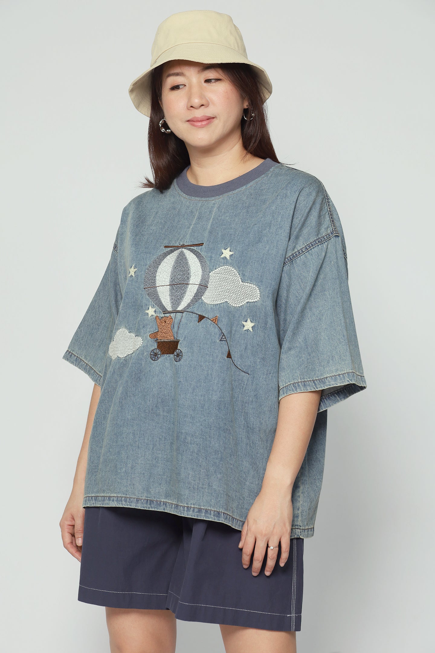 Balloon Bliss Denim Top
