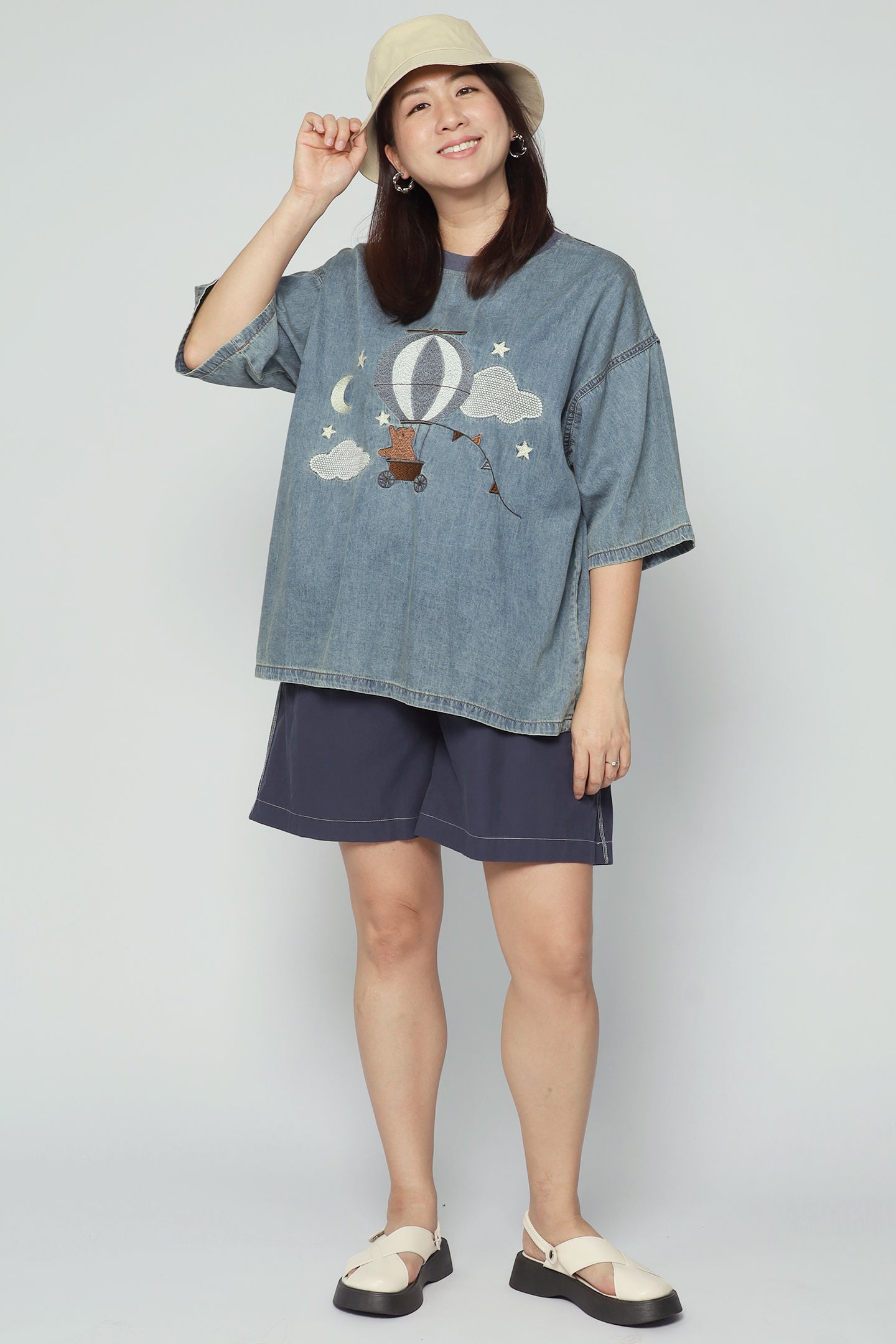Balloon Bliss Denim Top