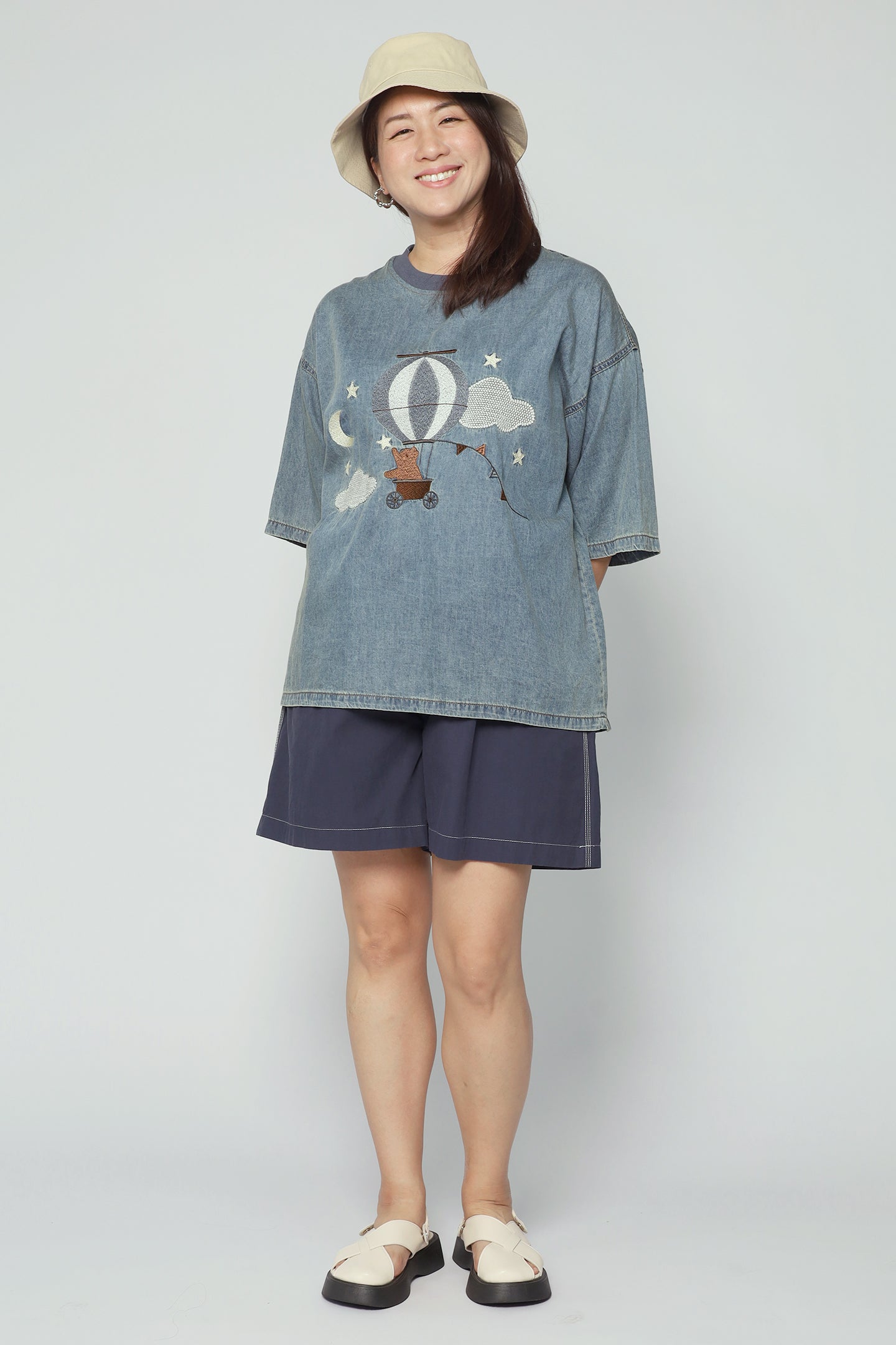 Balloon Bliss Denim Top