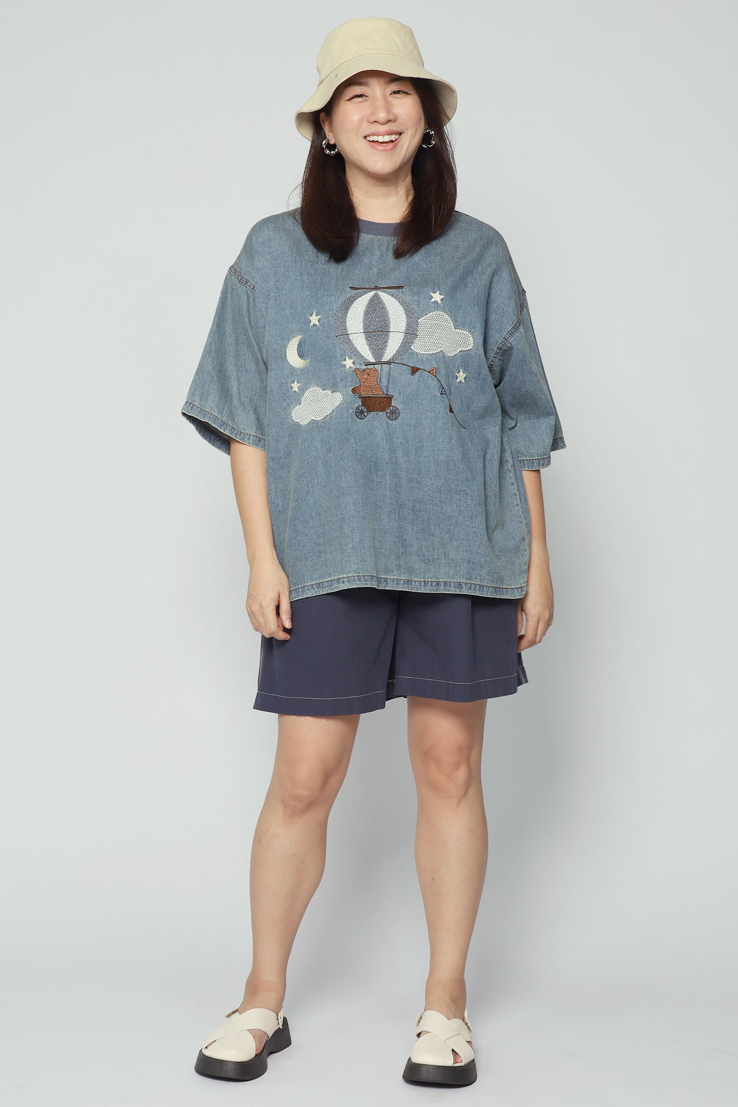 Balloon Bliss Denim Top
