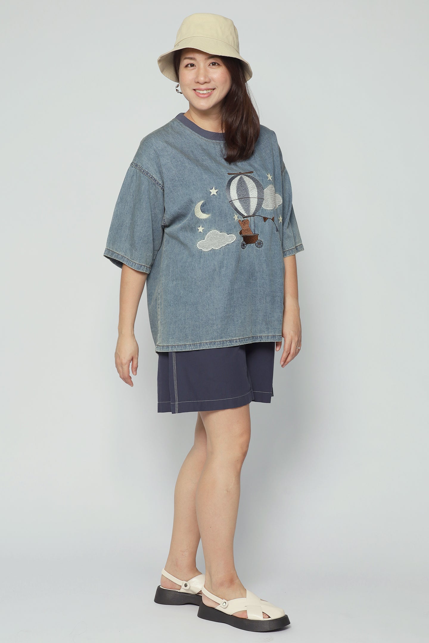 Balloon Bliss Denim Top