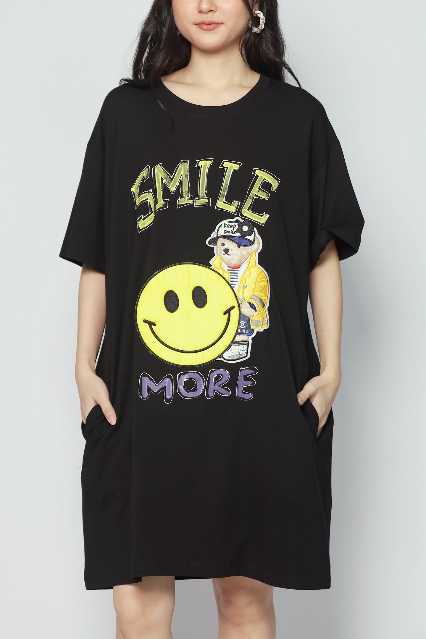 Bear Smile Tee Dress
