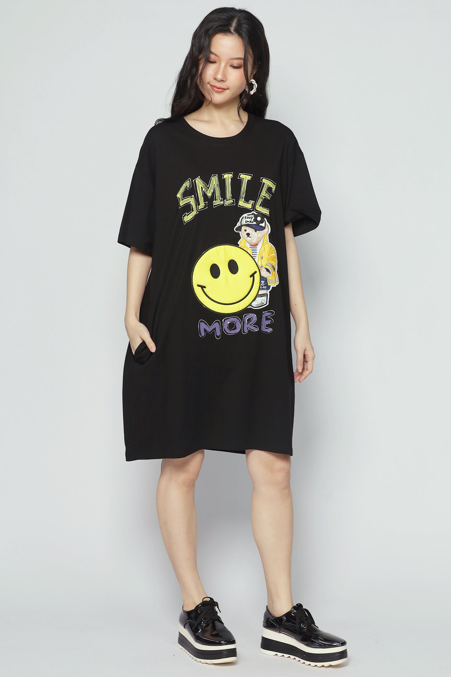 Bear Smile Tee Dress