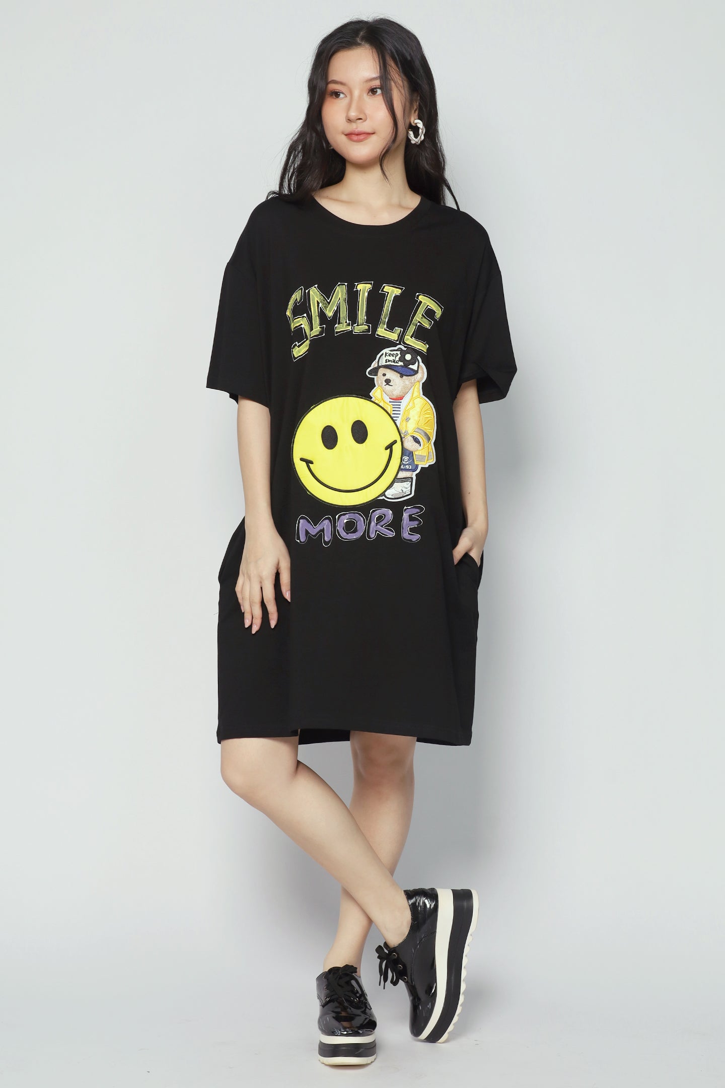Bear Smile Tee Dress