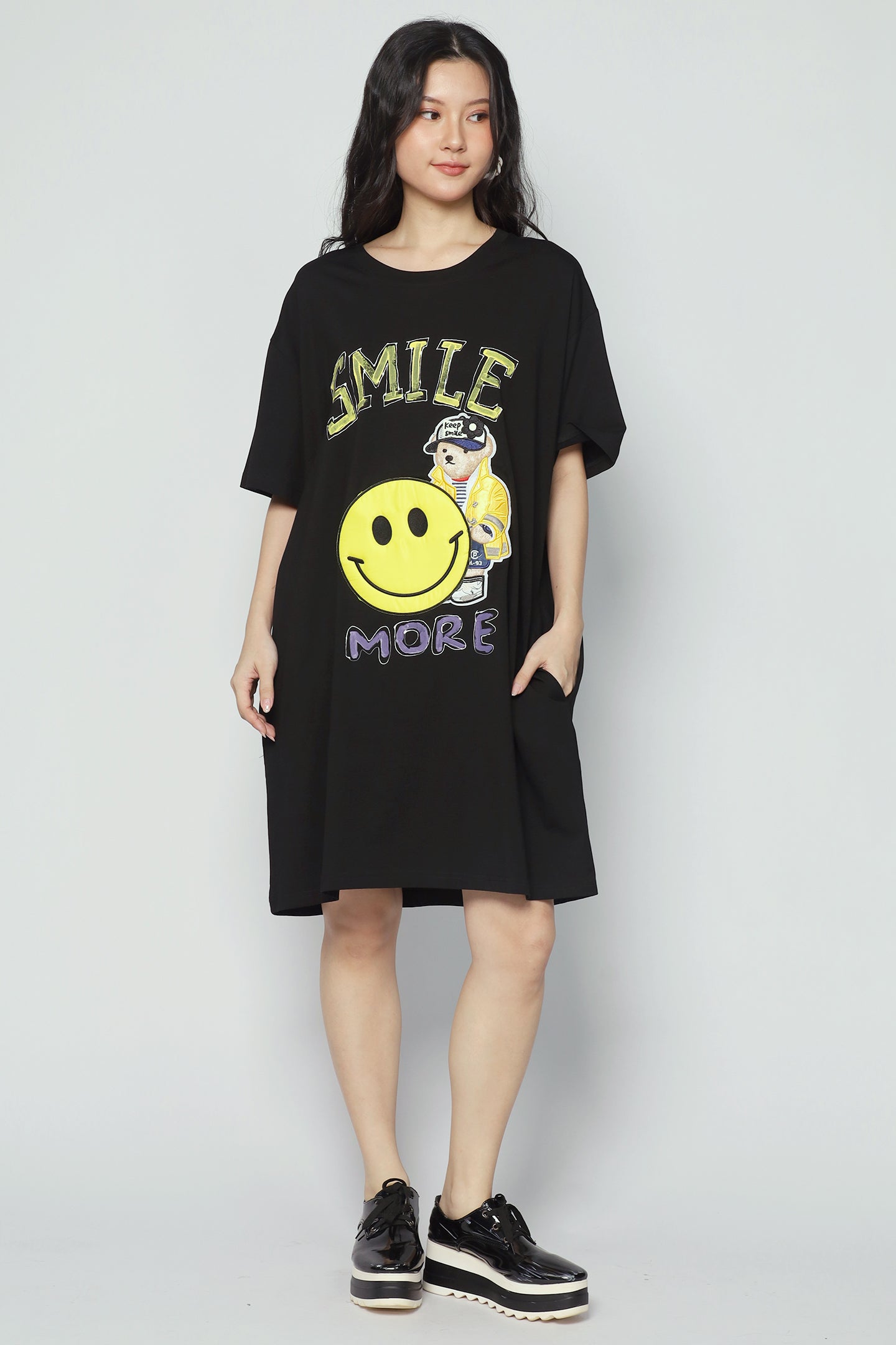 Bear Smile Tee Dress