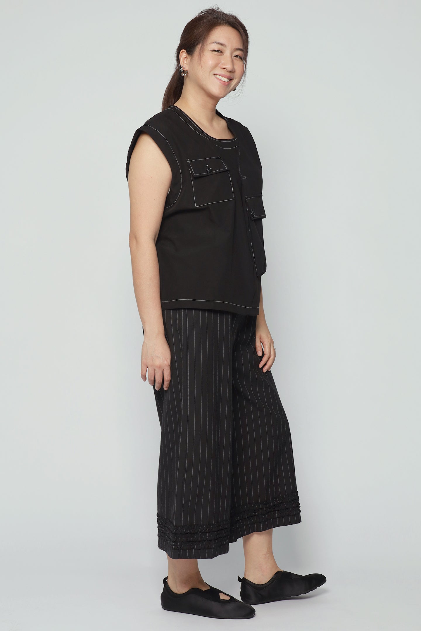 Blake Trimming Top in Black