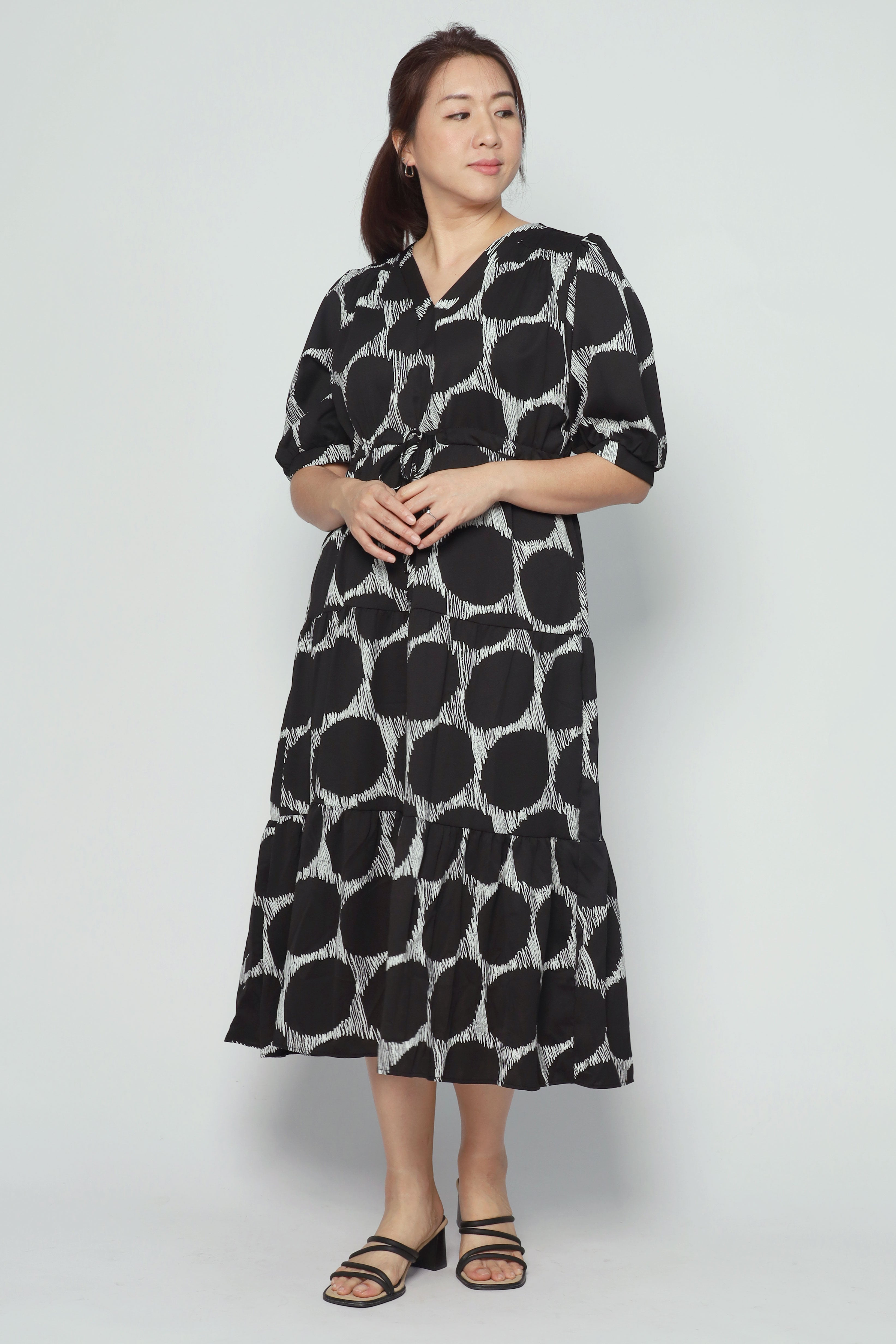 Bree Dress in Circles Print