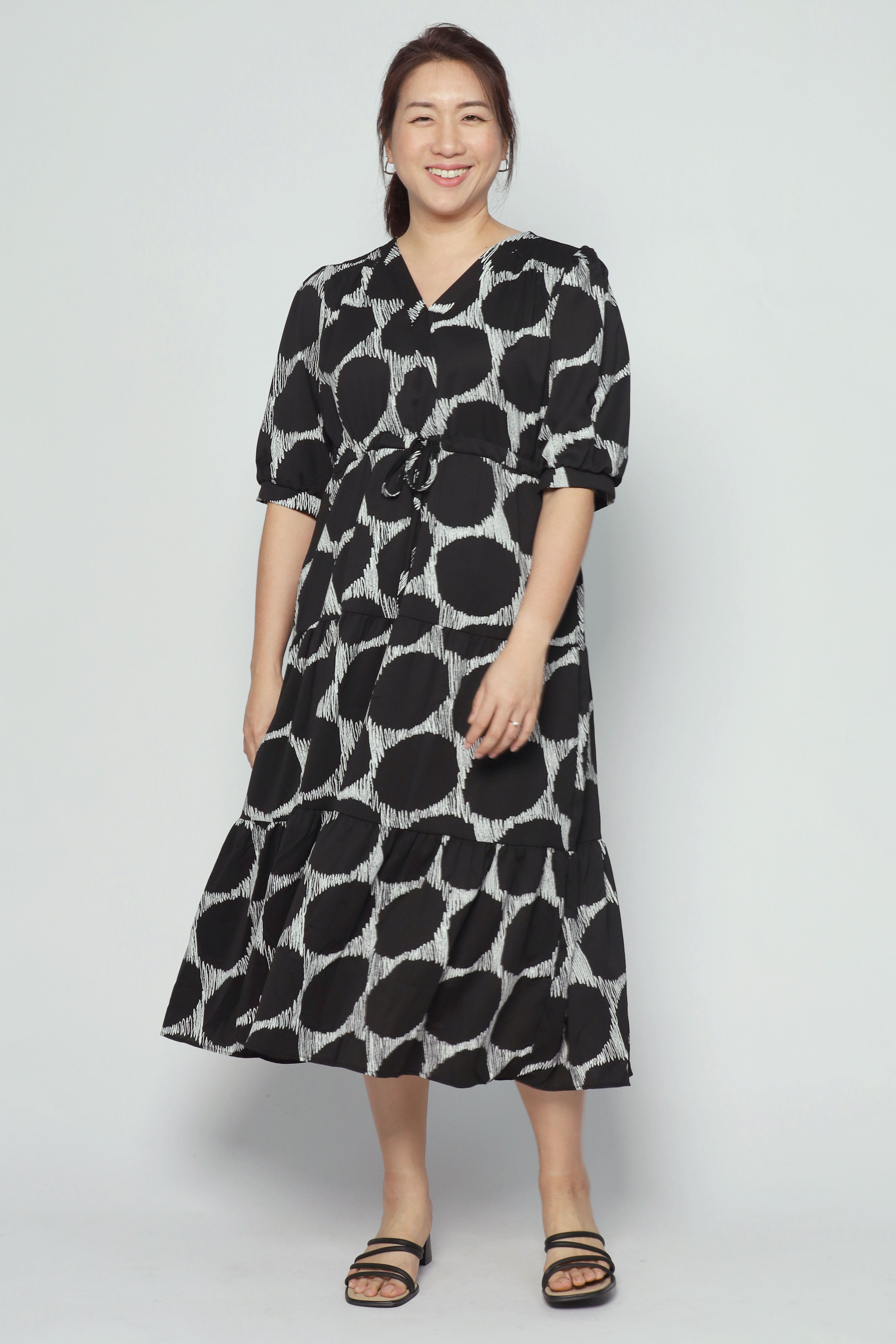 Bree Dress in Circles Print