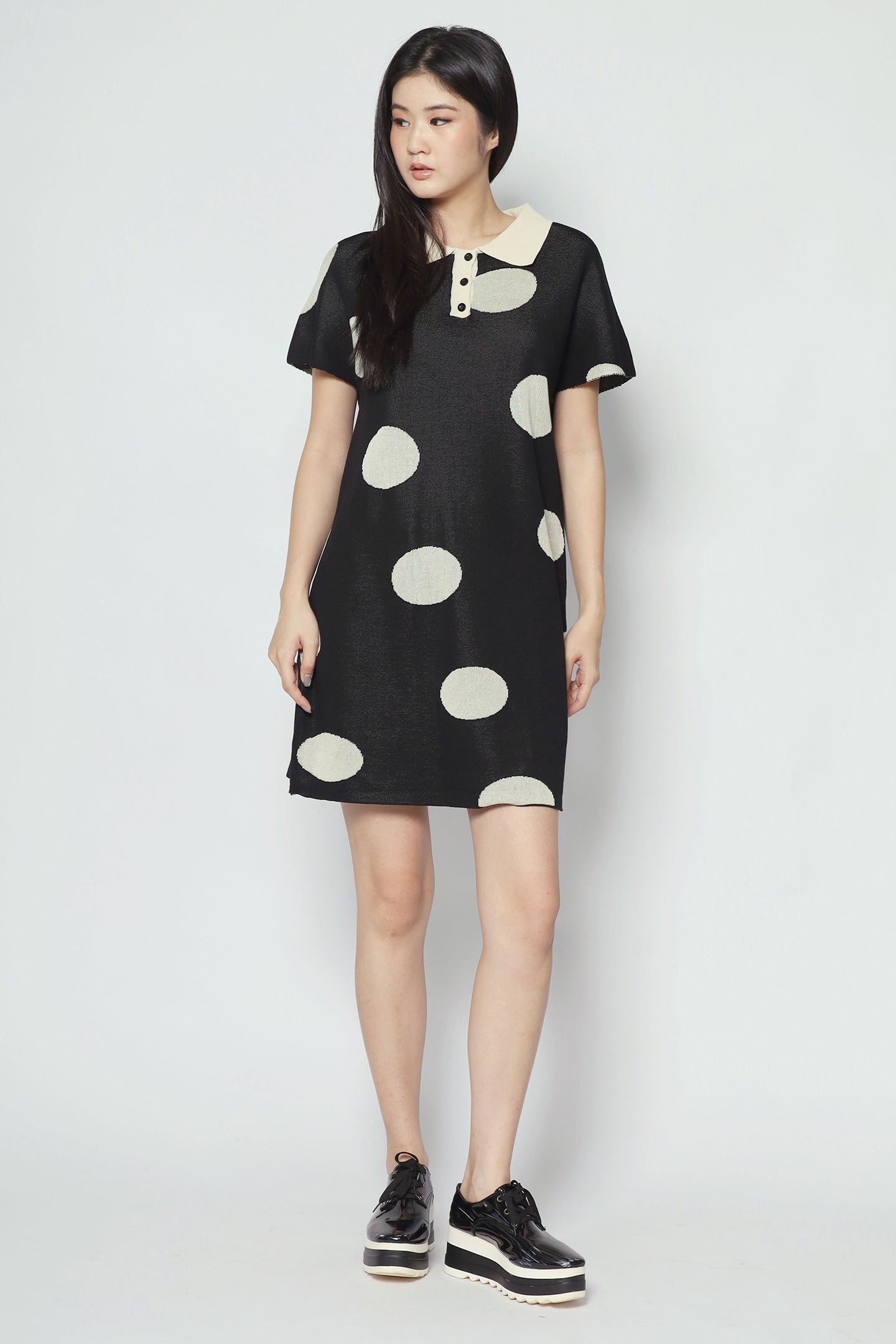 Bunbun Polkadot Knit Dress