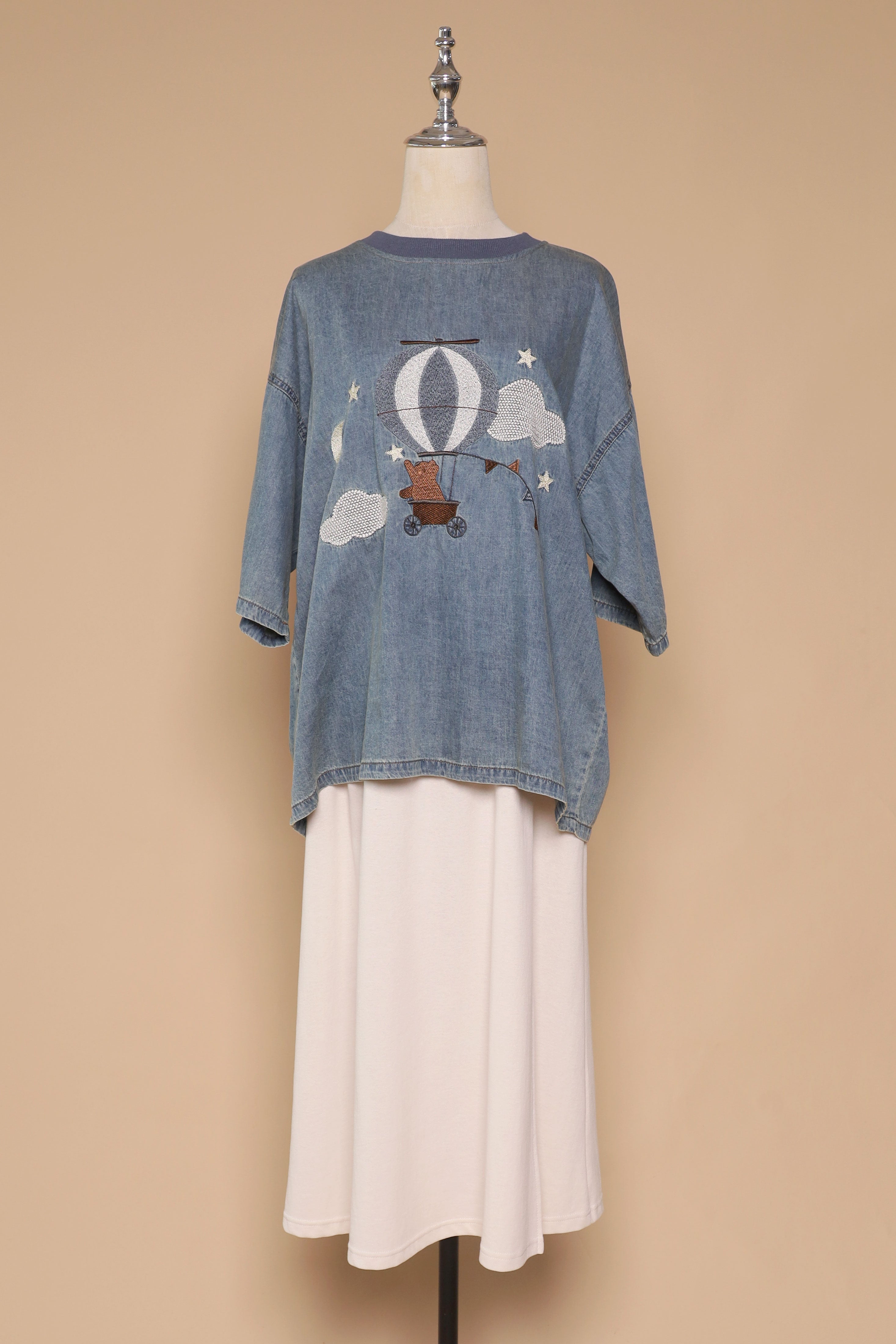 PO - Balloon Bliss Denim Top