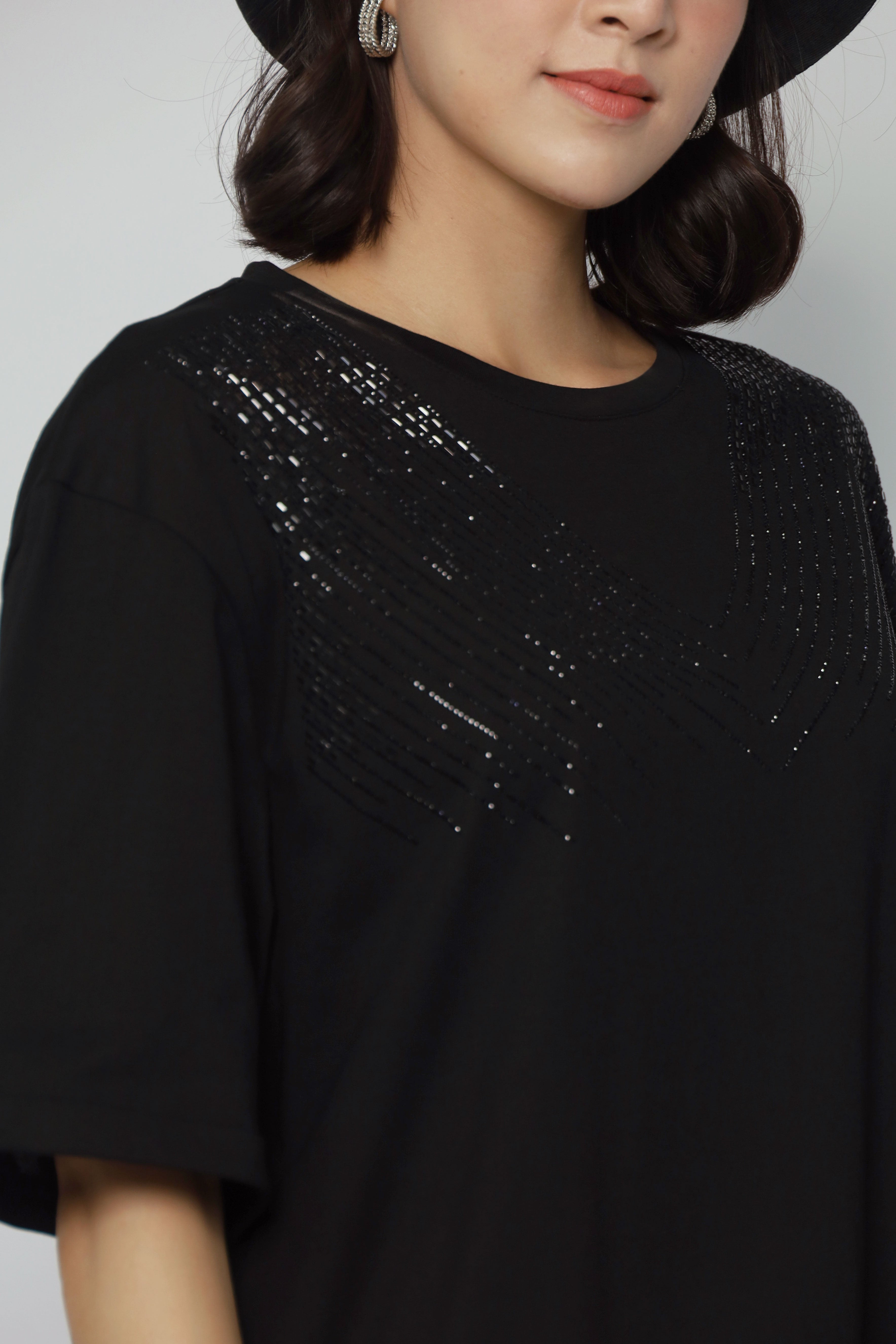 Beckham Embellished Dress in Black