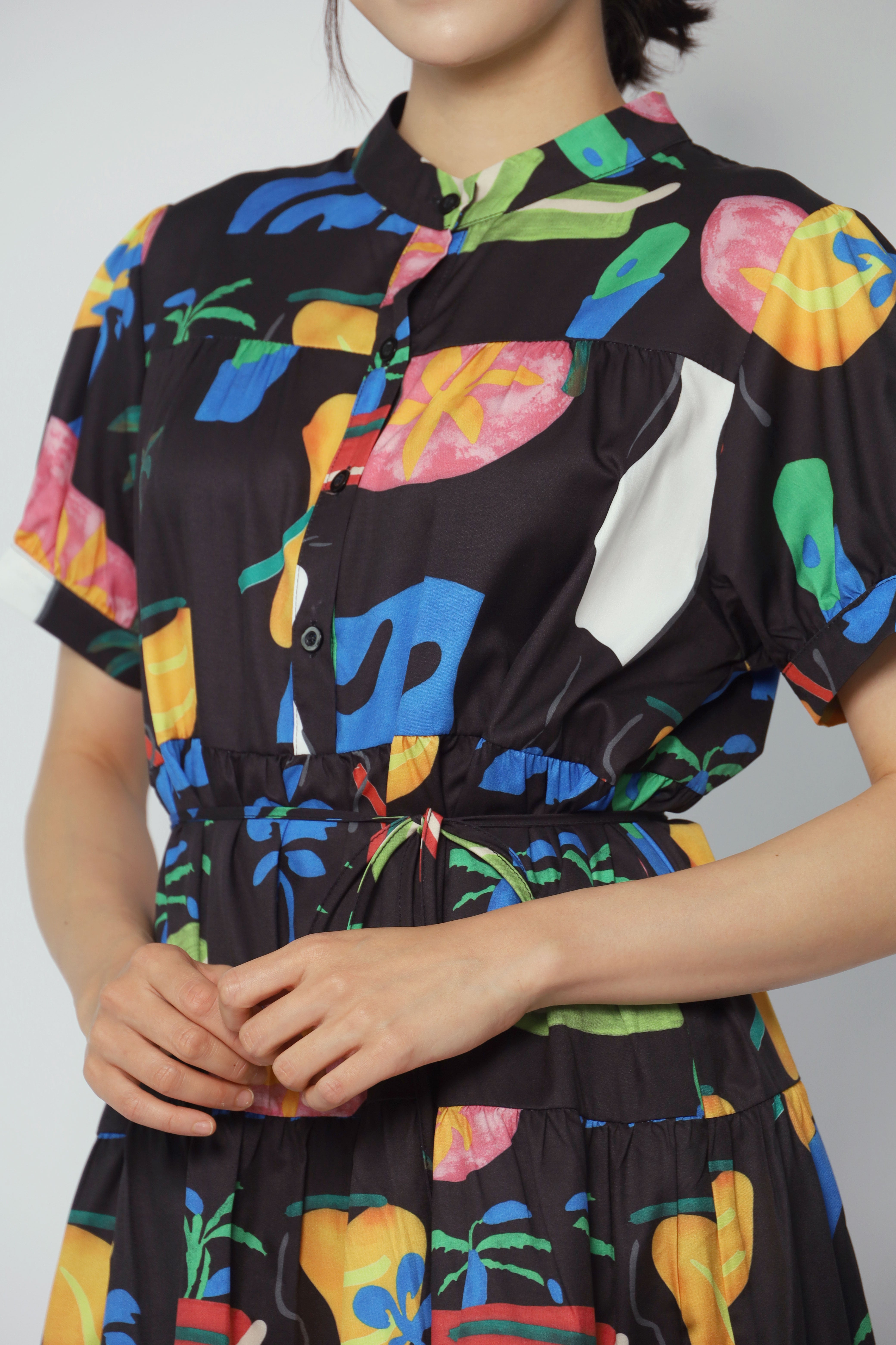 Bibi Dress in Palm Pop