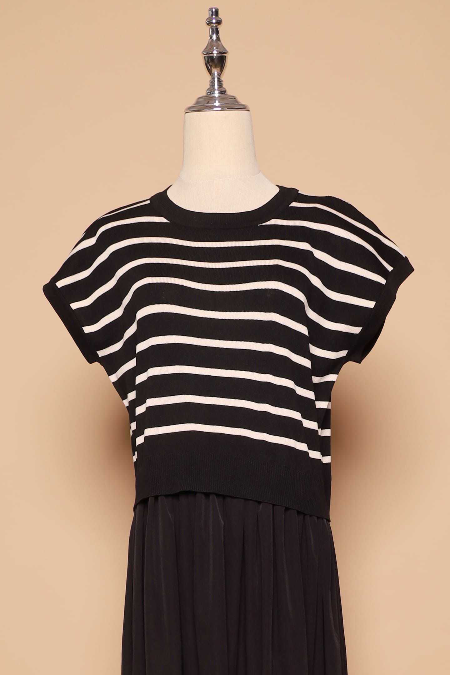 PO - Billy Stripes Knit Dress in Black