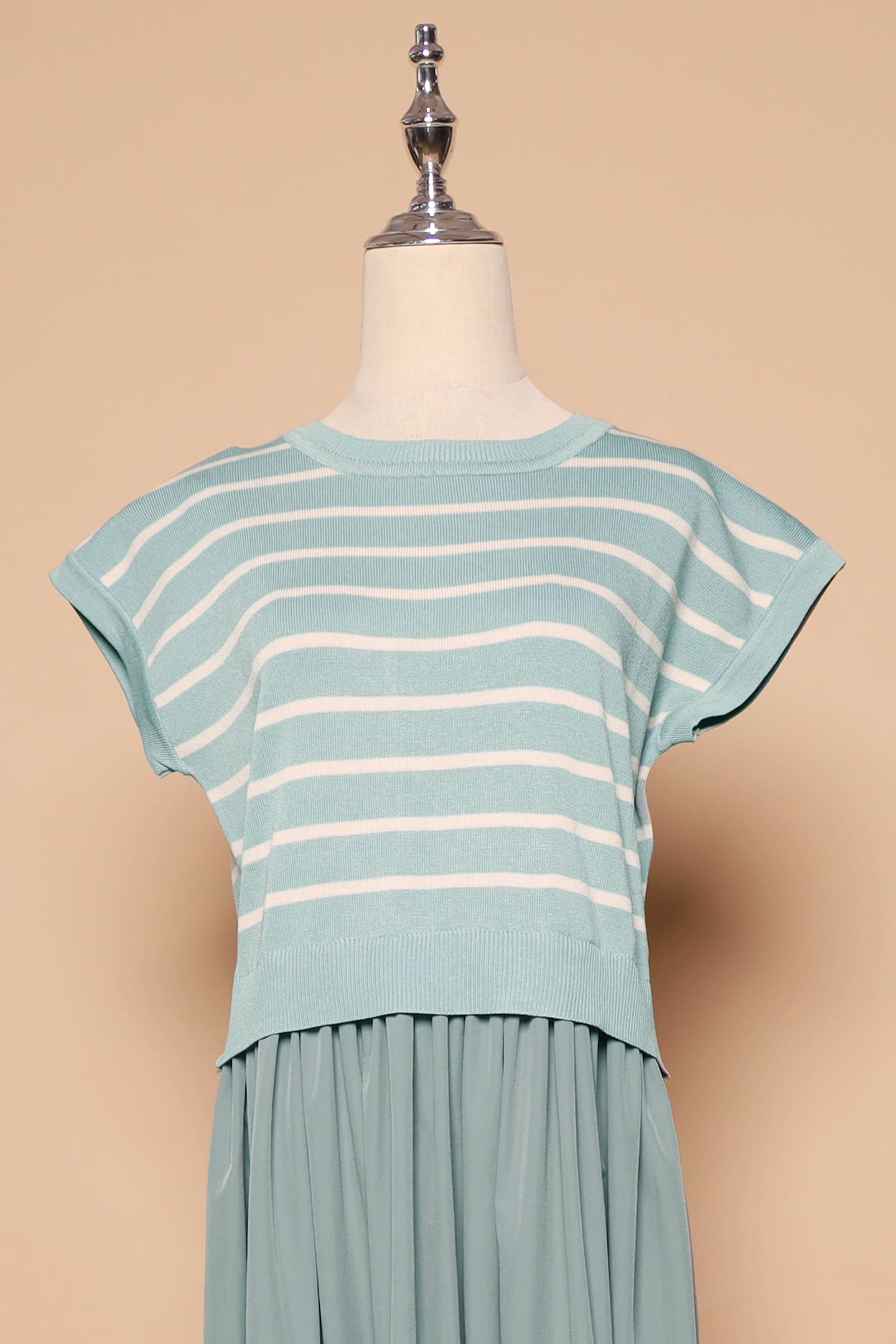 PO - Billy Stripes Knit Dress in Mint