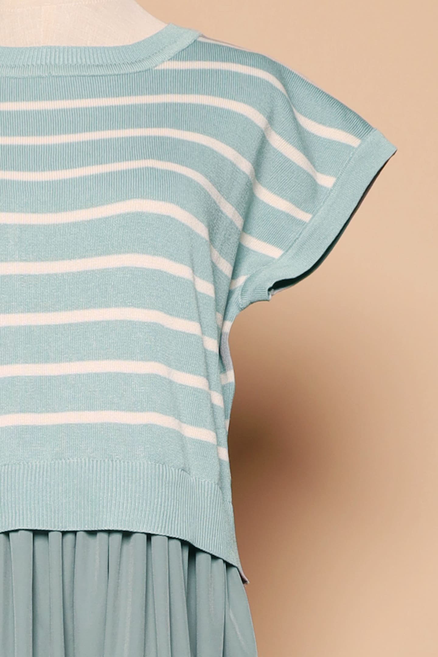 PO - Billy Stripes Knit Dress in Mint