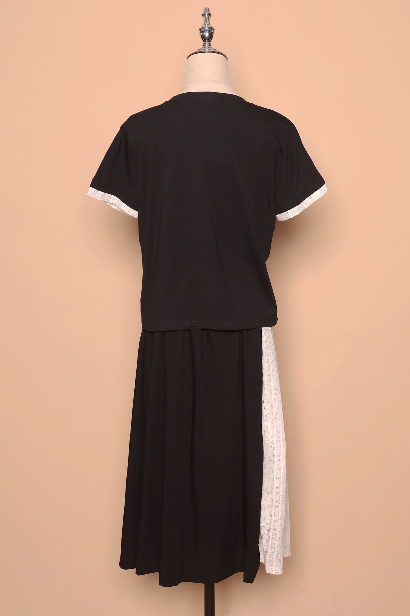 PO - Bryn Lace Trimming 2 in 1 Top and Skirt Set