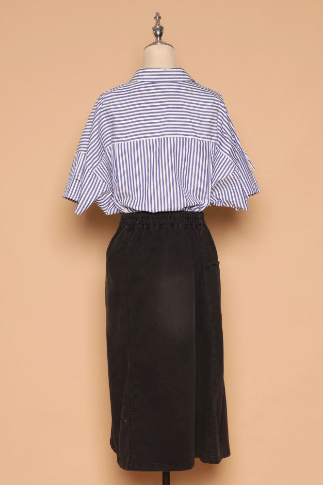 PO - Byra Top in Blue Stripes
