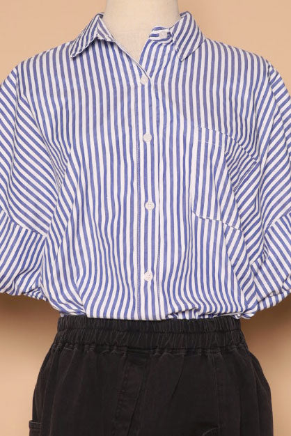 PO - Byra Top in Blue Stripes