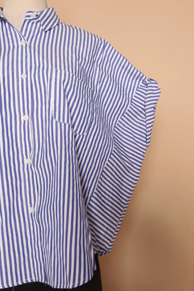 PO - Byra Top in Blue Stripes