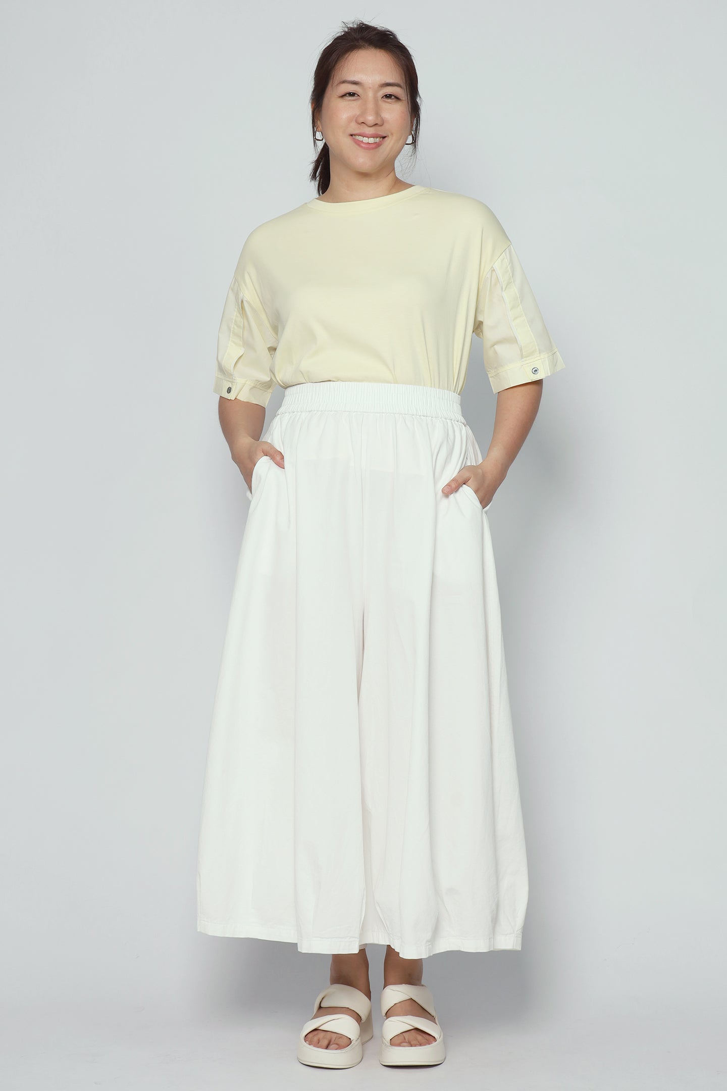 Caitlin Culottes in White