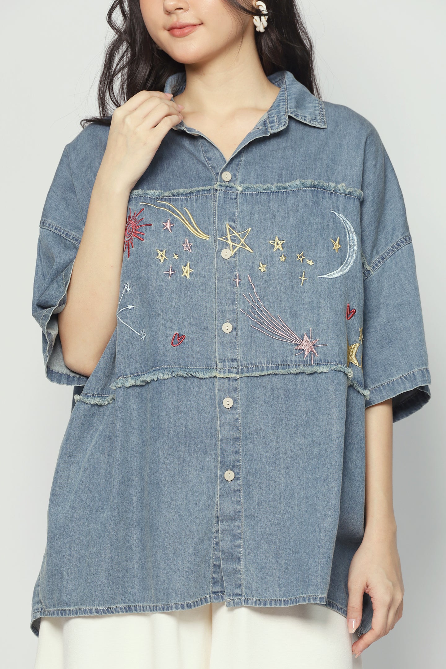 Cosmo Top in Denim