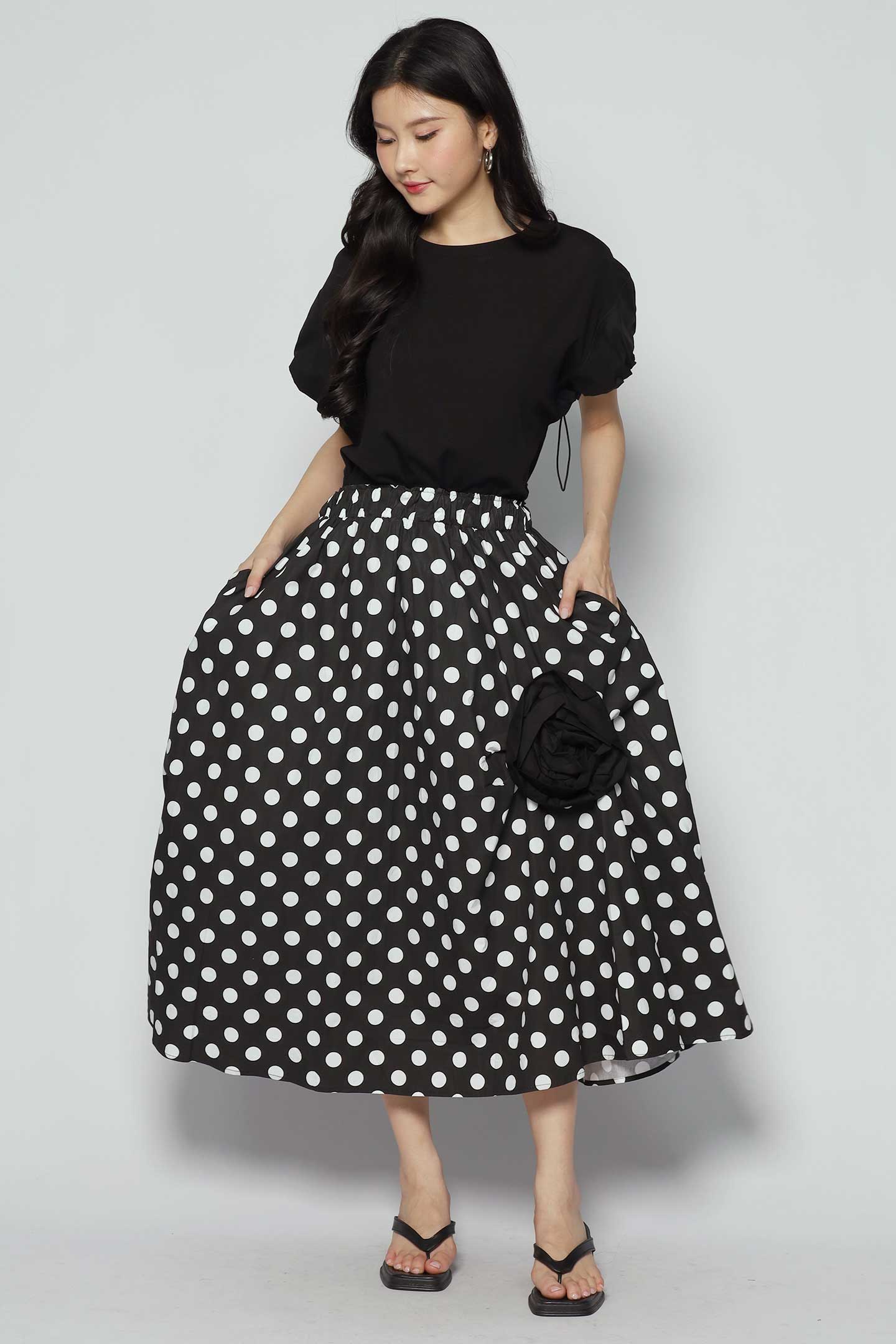 Carlia Polkadot Printed Skirt
