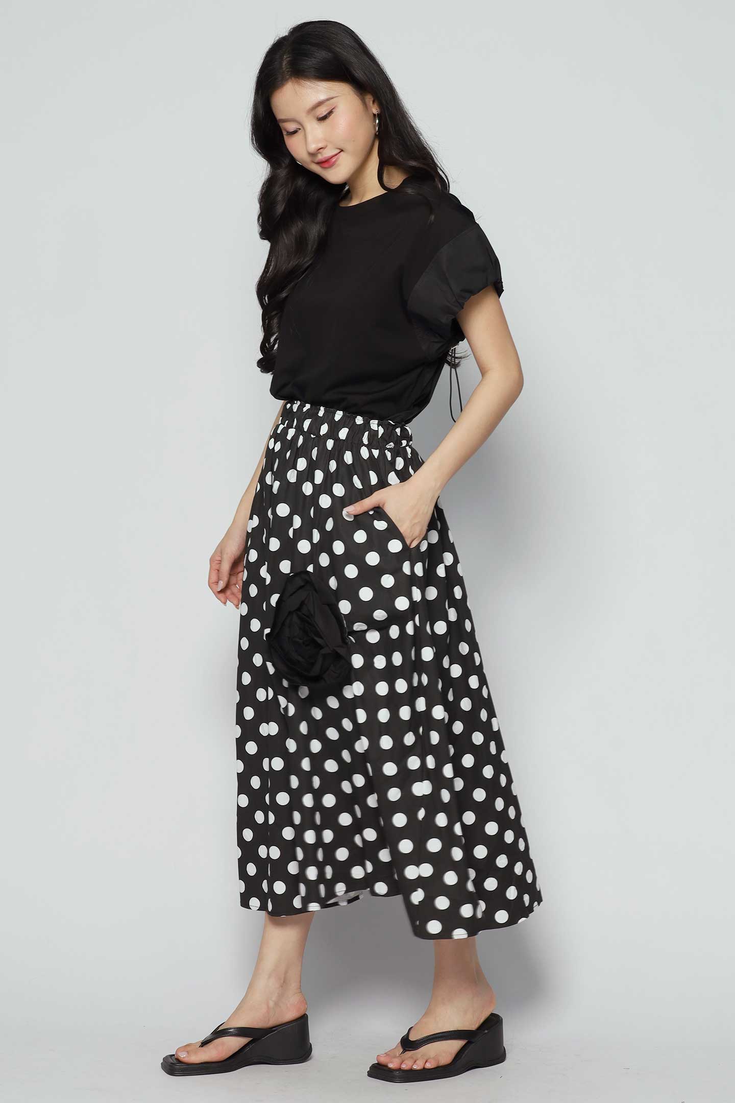 Carlia Polkadot Printed Skirt