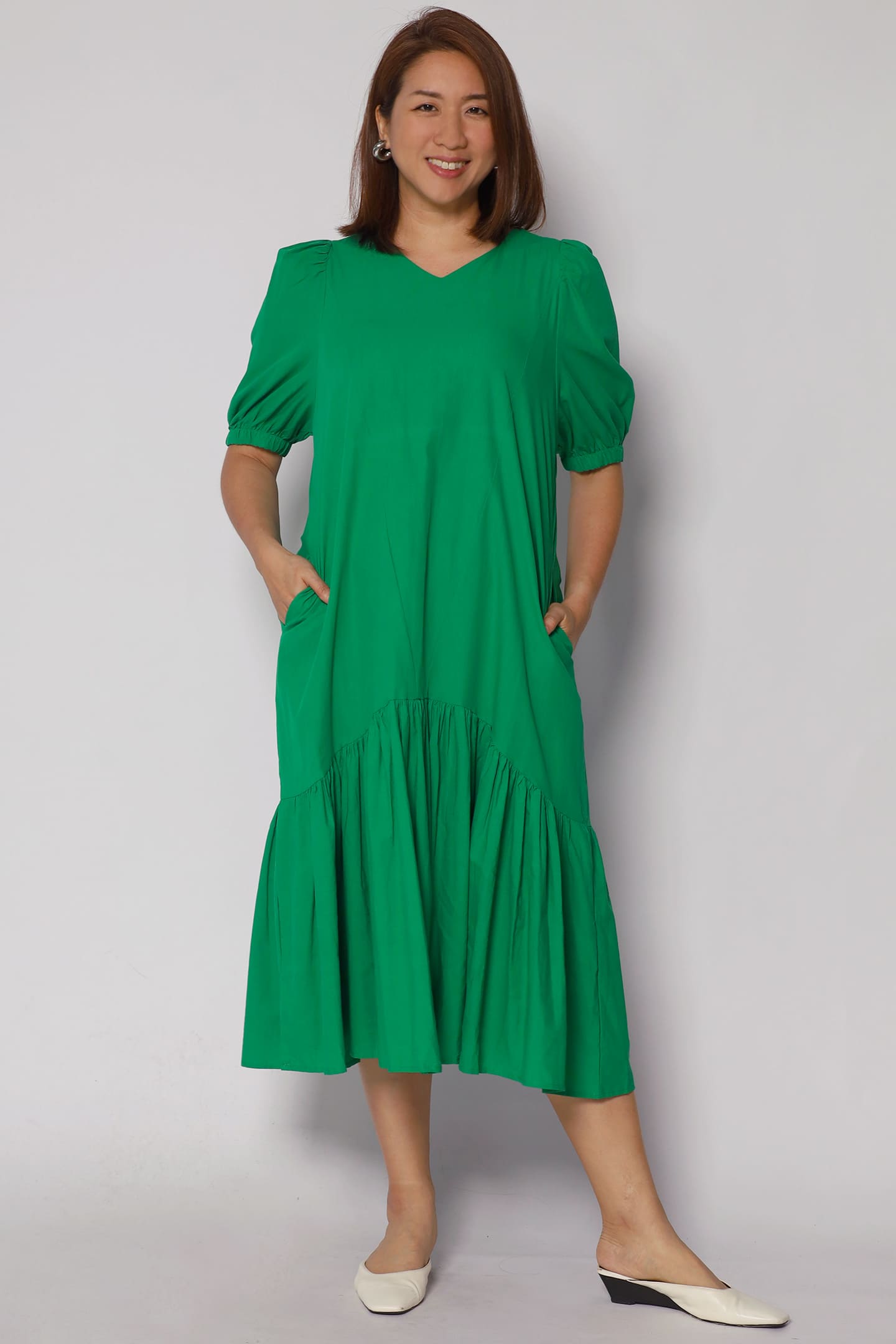 Backorders Carmen Dress in Green