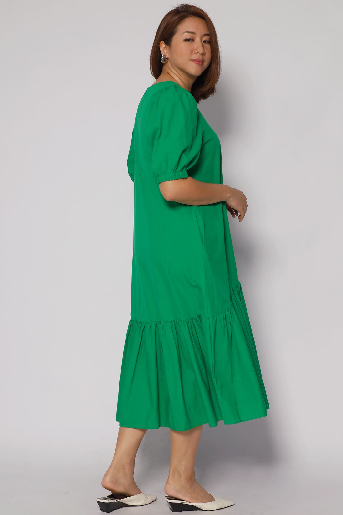 Backorders Carmen Dress in Green