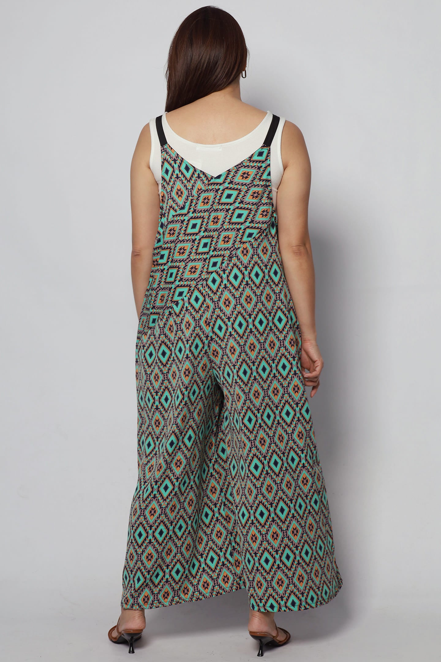 Cassie Jumpsuit in Geometric Print