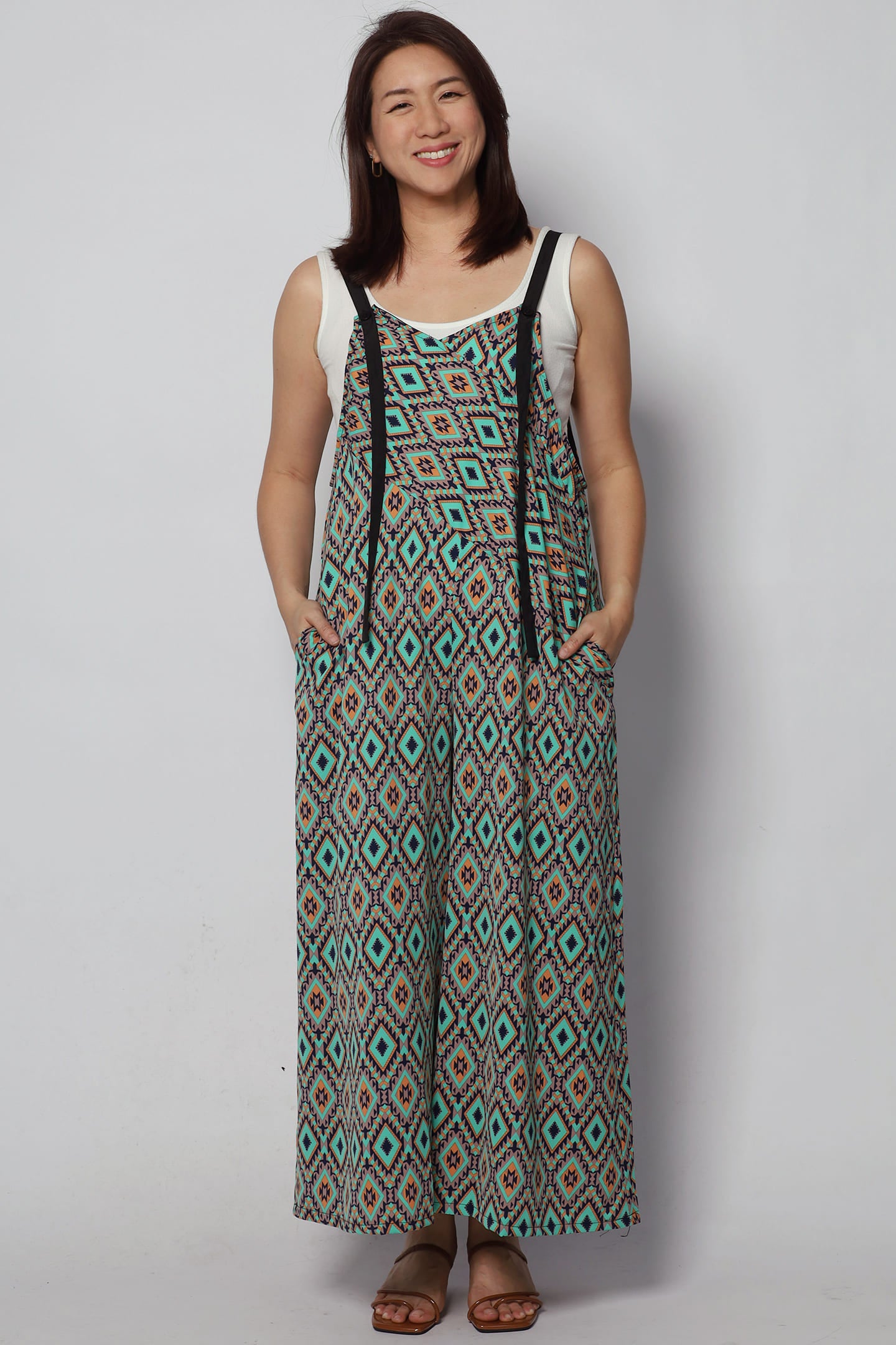 Cassie Jumpsuit in Geometric Print