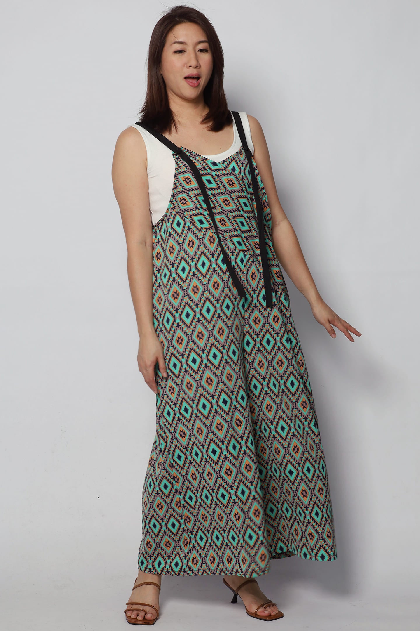 Cassie Jumpsuit in Geometric Print
