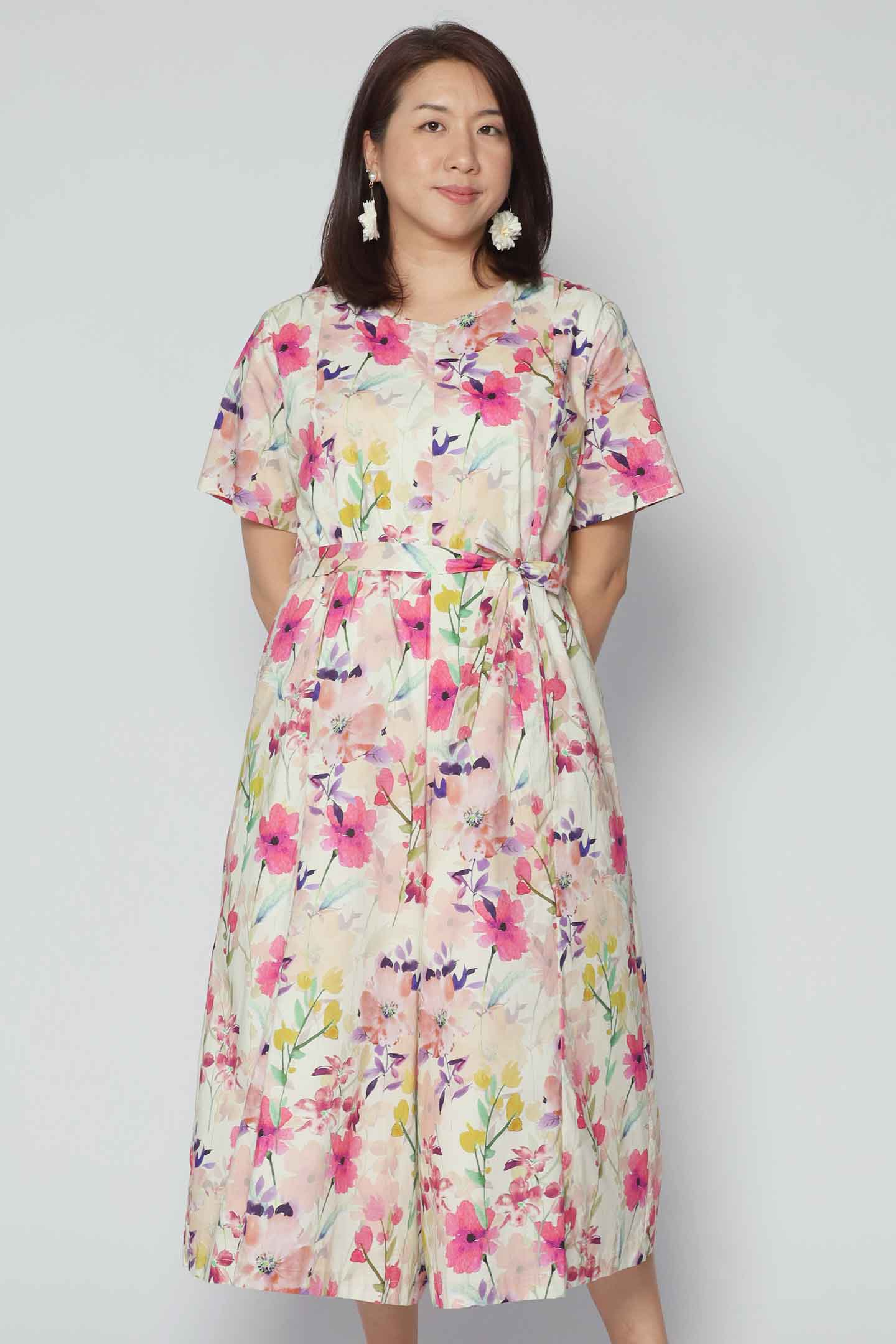 Celine Jumpsuit in Silk Blossom