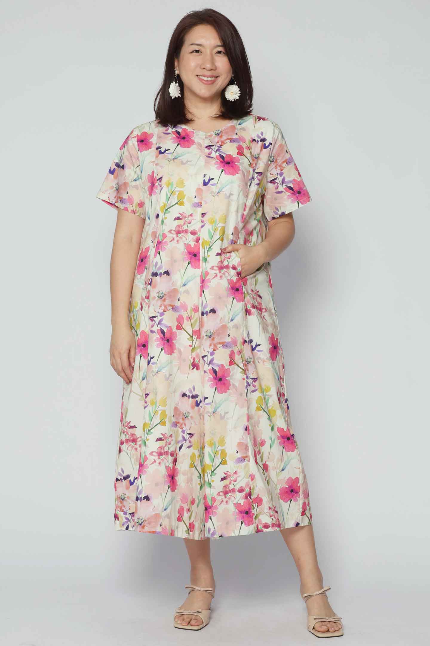 Celine Jumpsuit in Silk Blossom