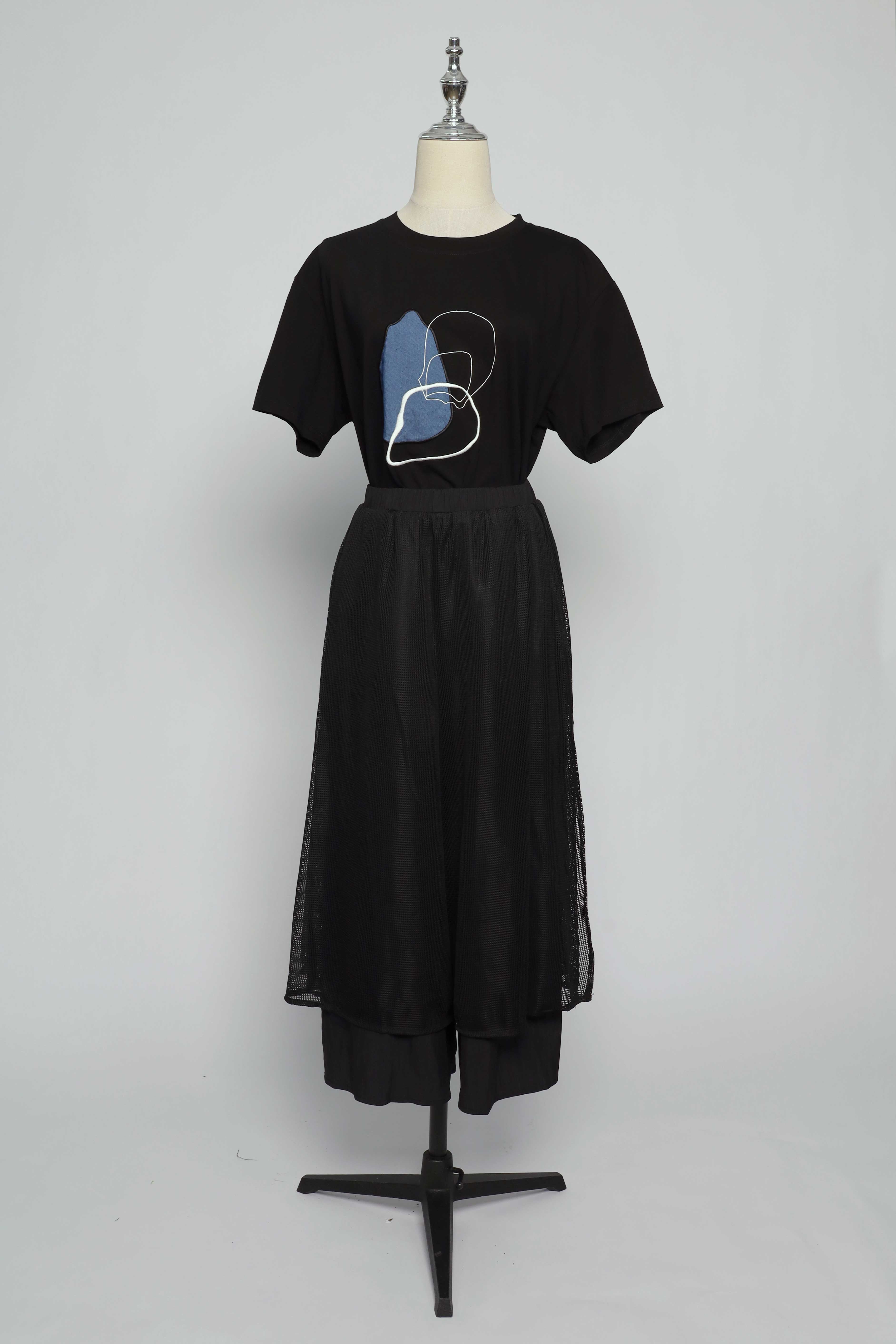 PO - Cephas Netted Culottes in Black