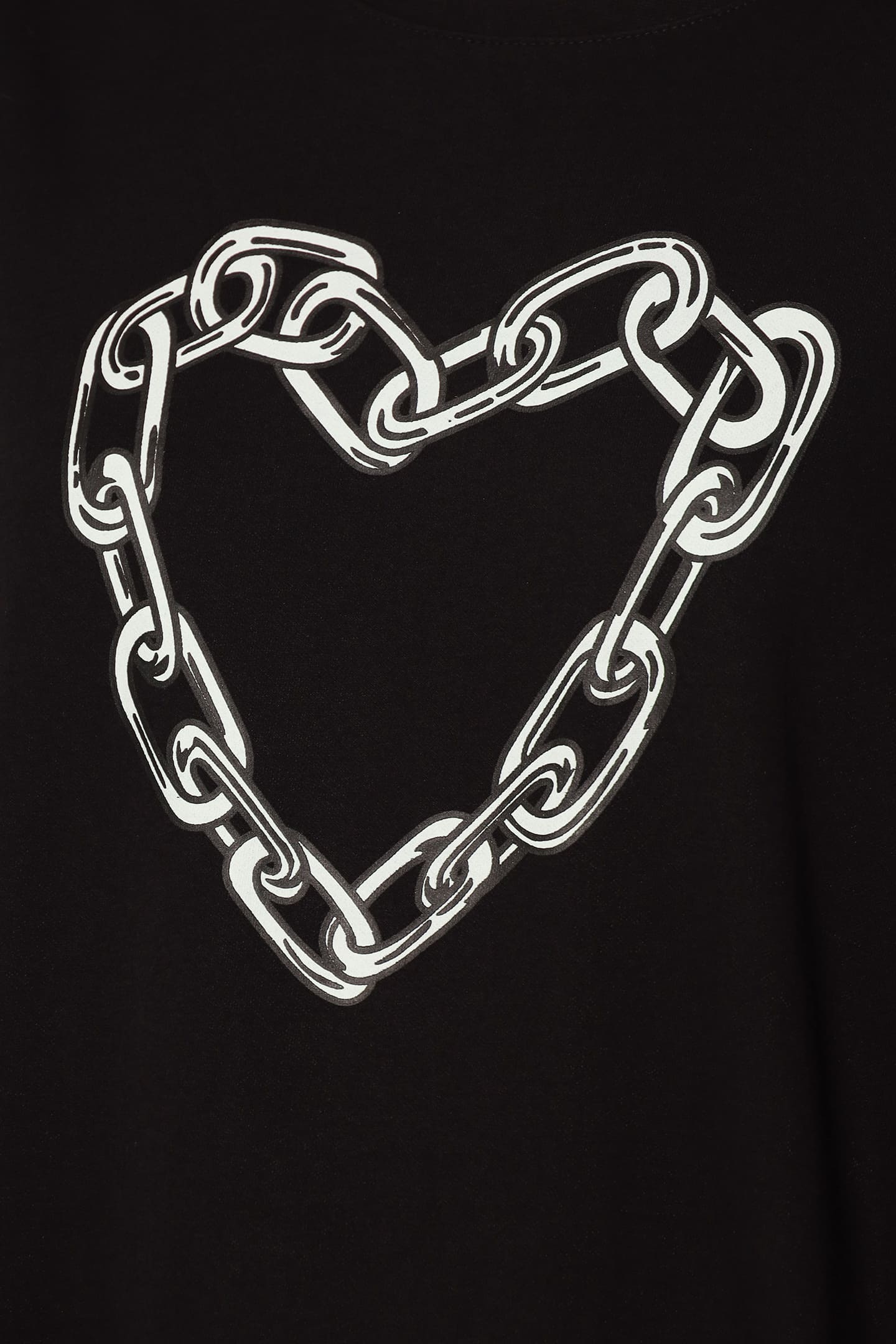 Chain Heart Dress in Black