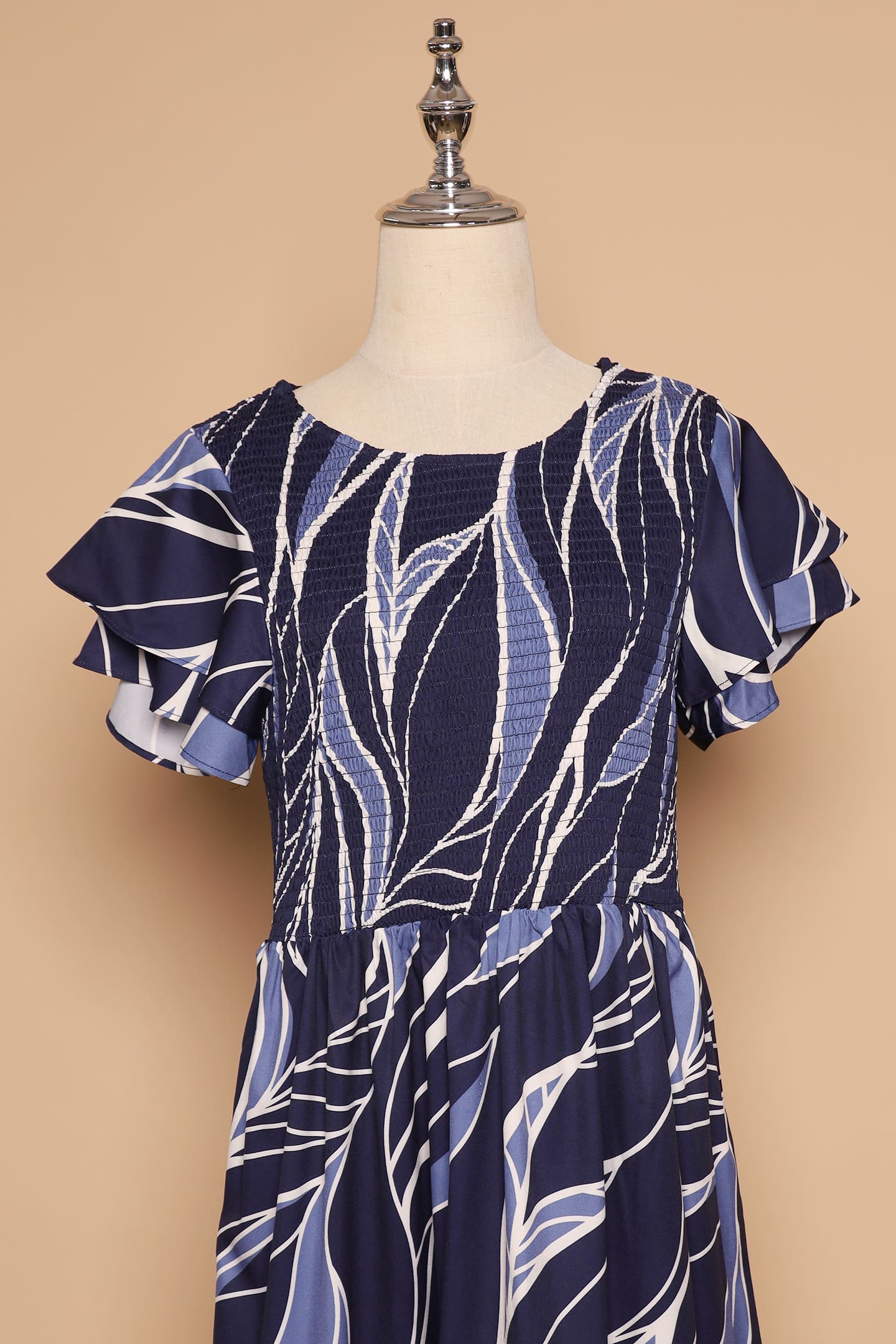 PO - Coralie Dress in Blue Leaf