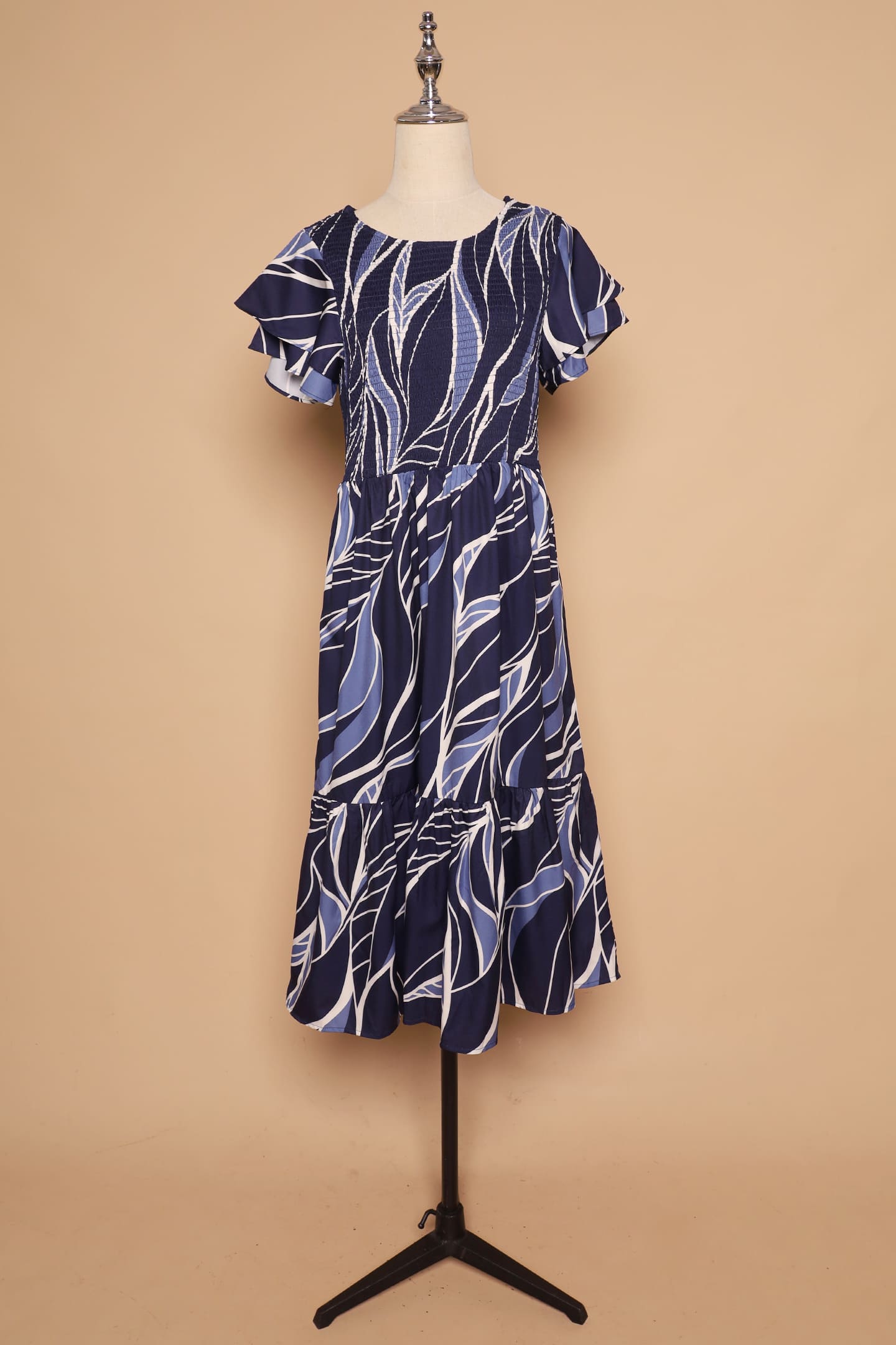 PO - Coralie Dress in Blue Leaf