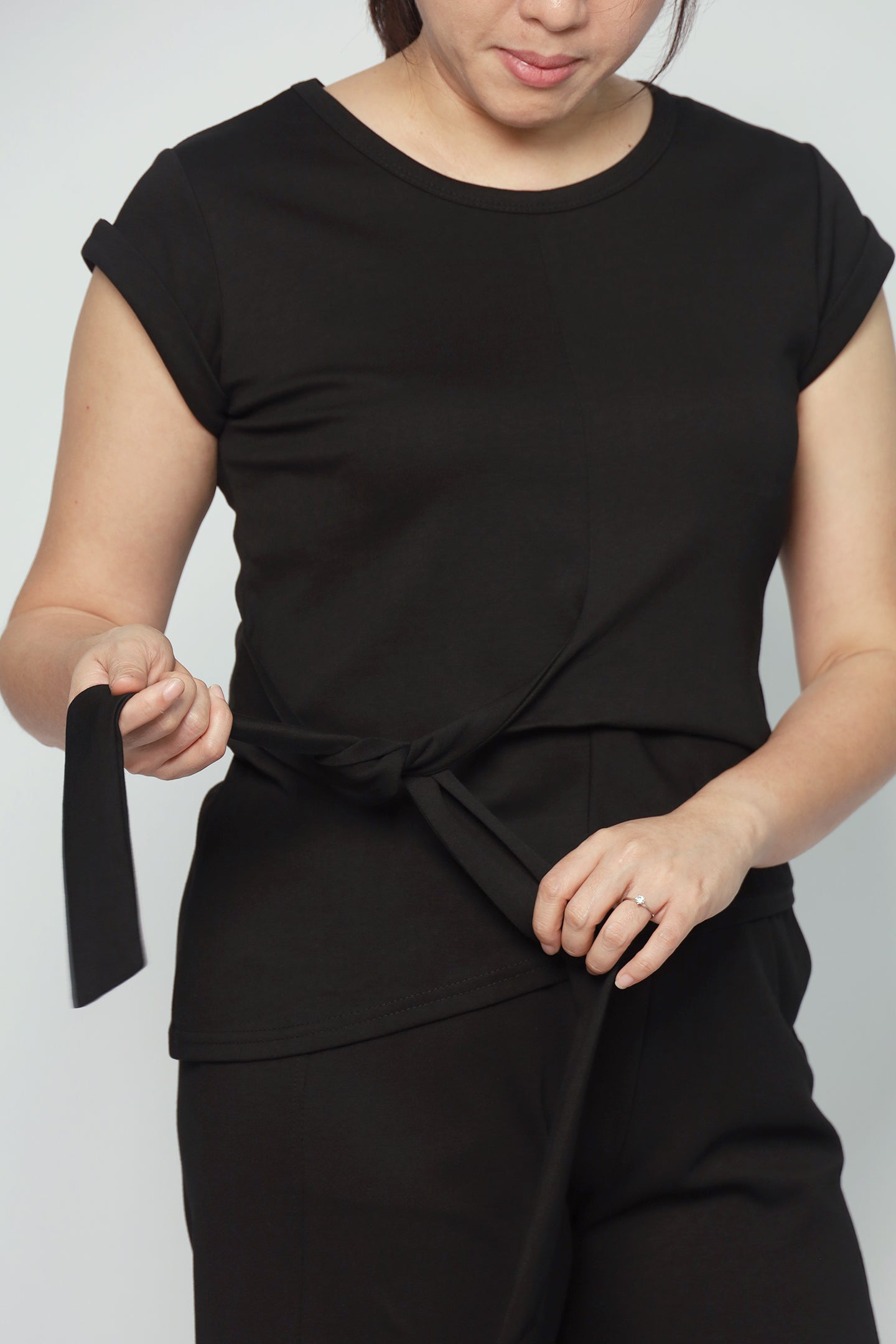 Darla 2 in 1 Top and Pants Set in Black