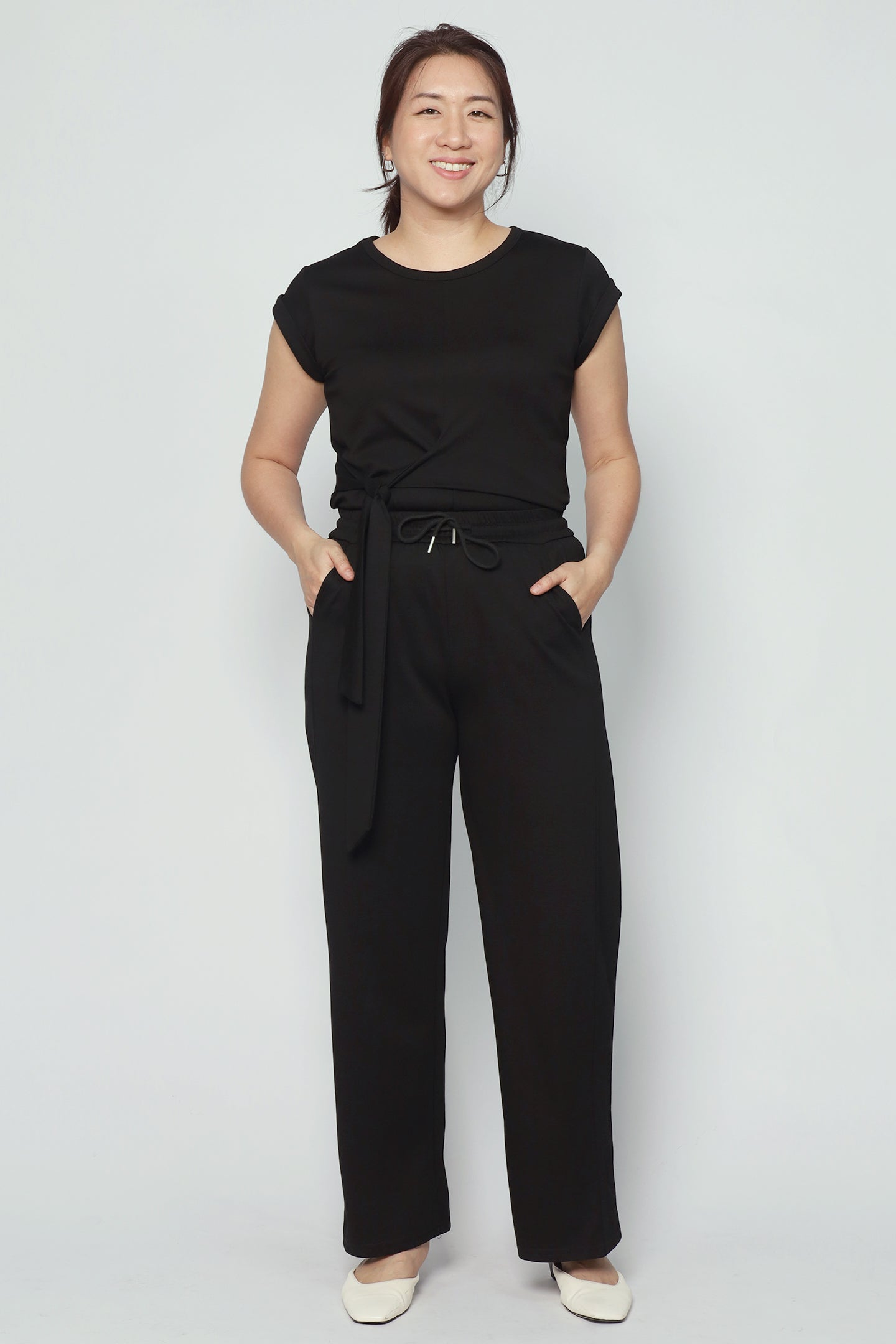 Darla 2 in 1 Top and Pants Set in Black