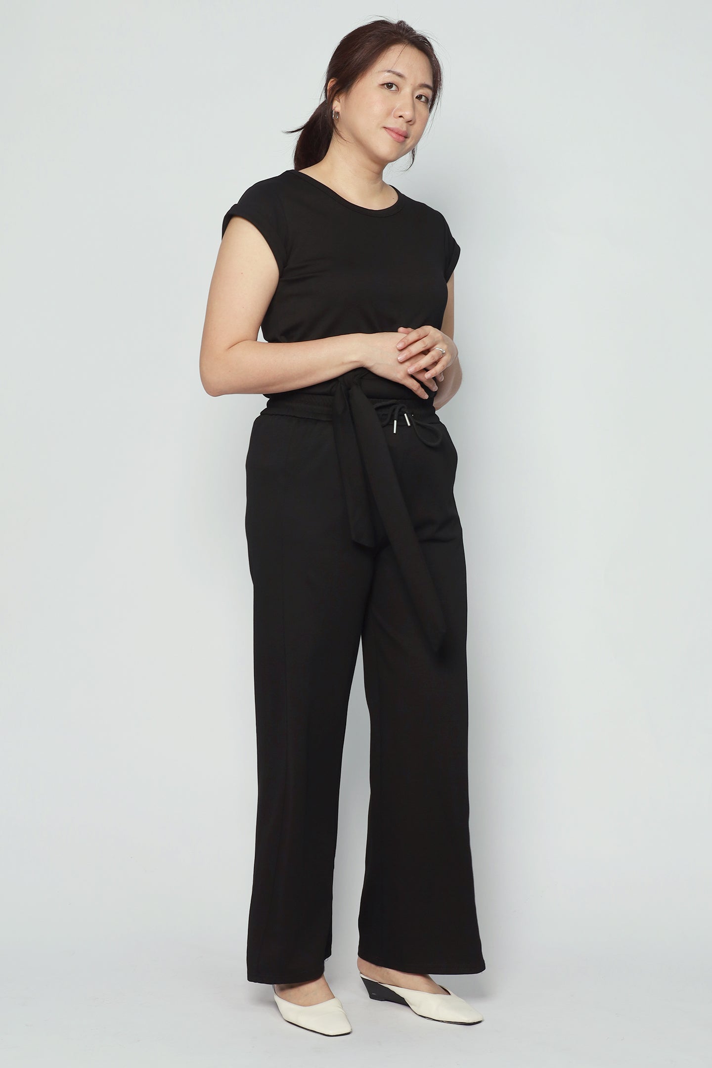 Darla 2 in 1 Top and Pants Set in Black