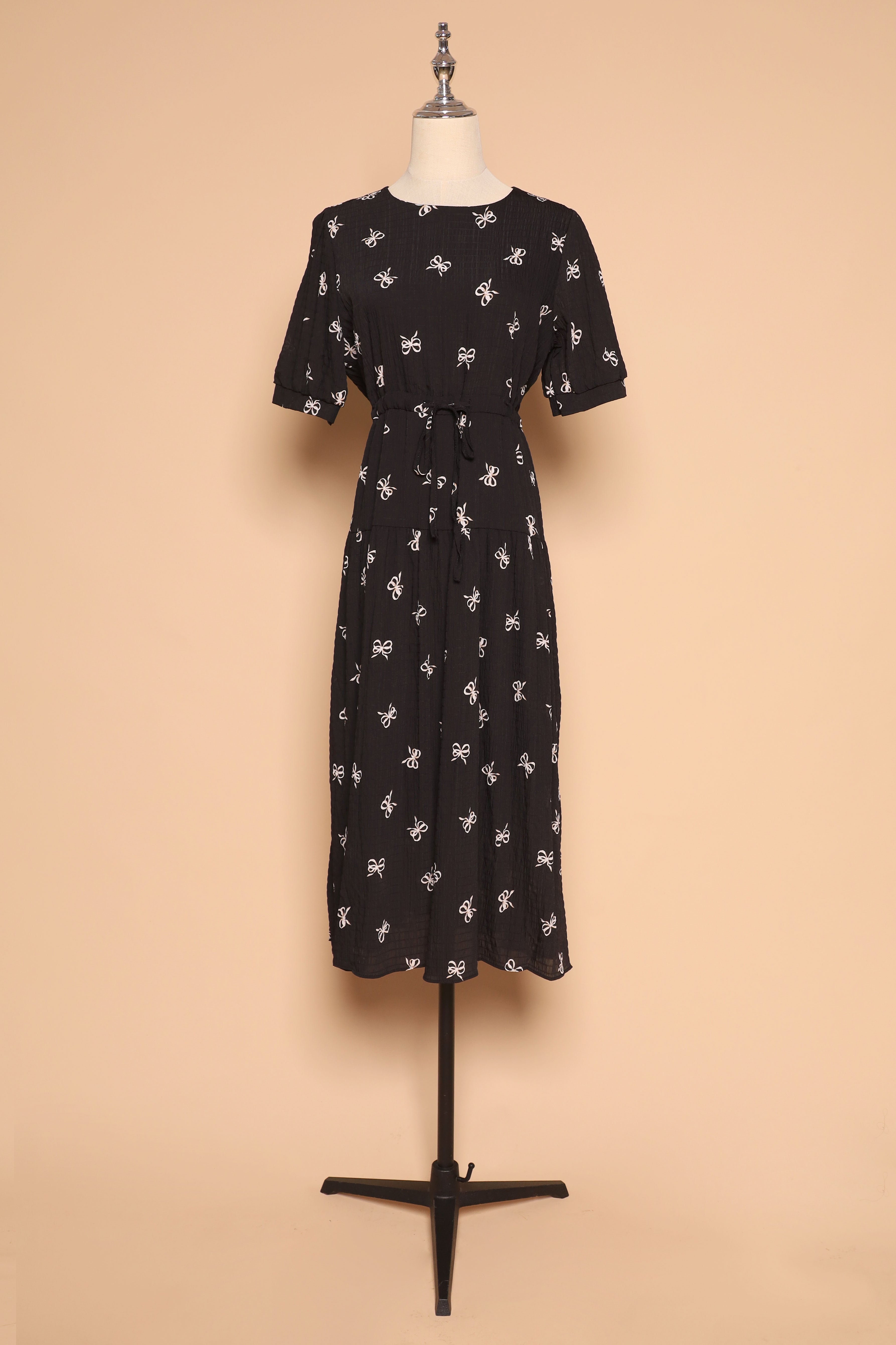 PO - Delia Ribbon Dress in Black