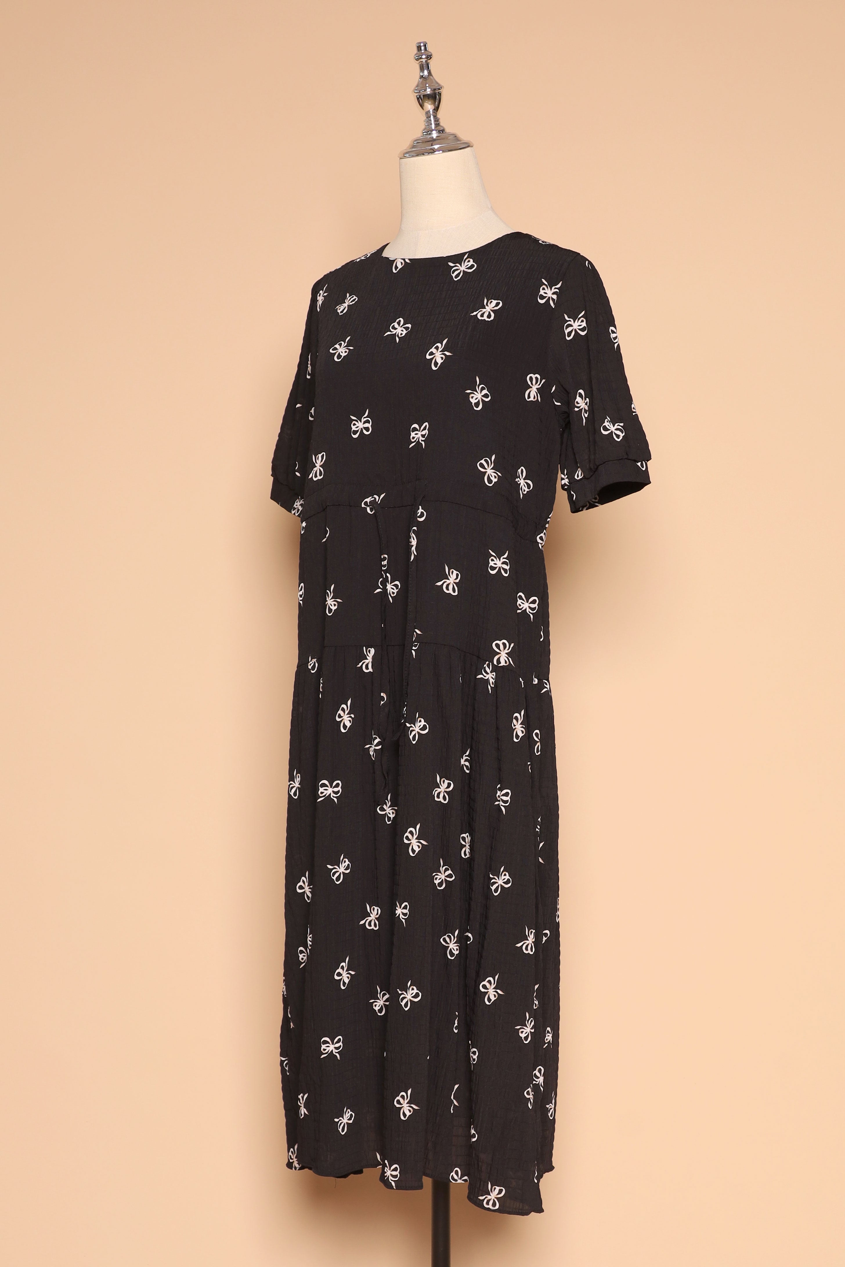 PO - Delia Ribbon Dress in Black