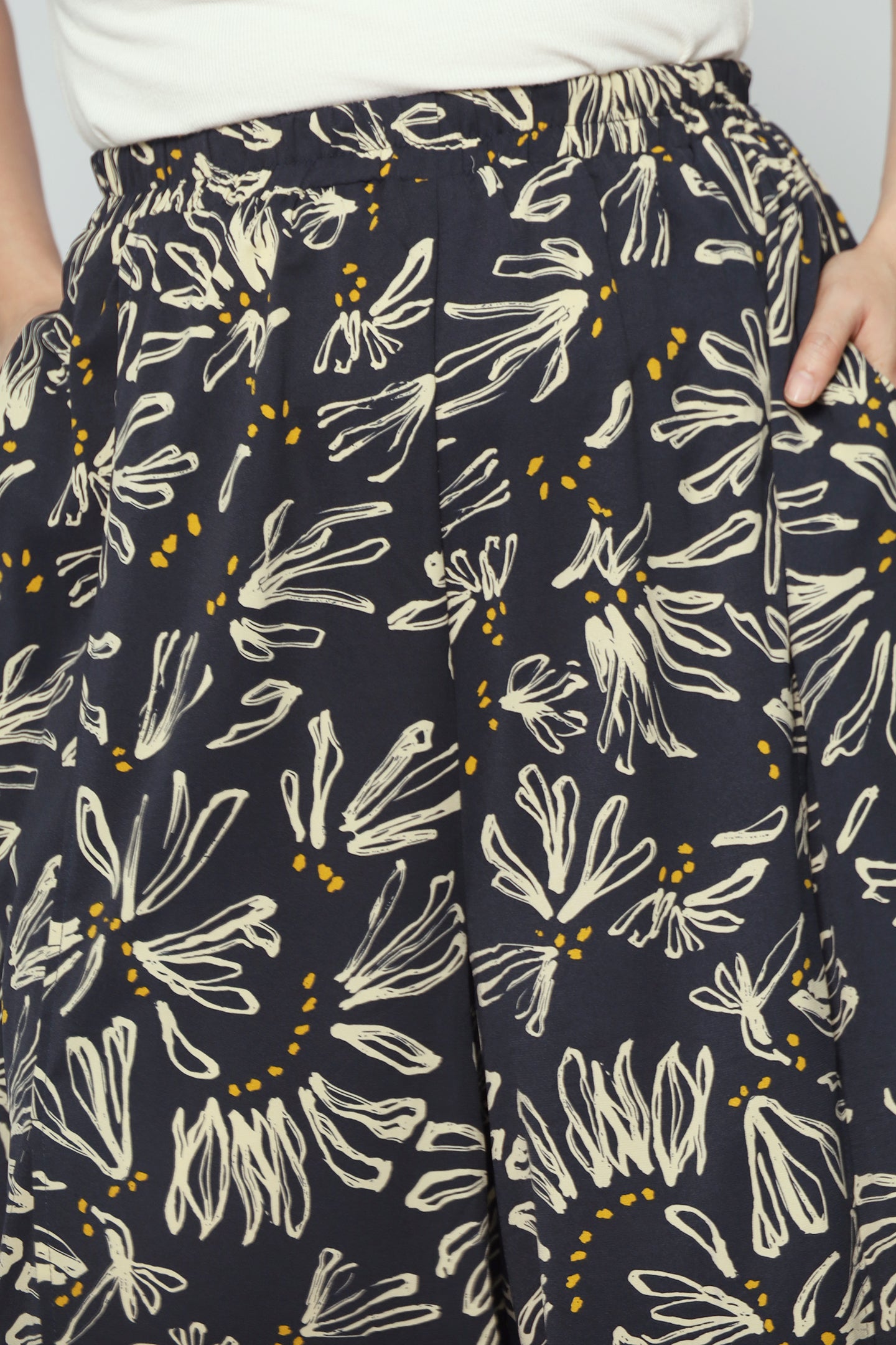 Destiny Flare Pants in Yellow Botanica