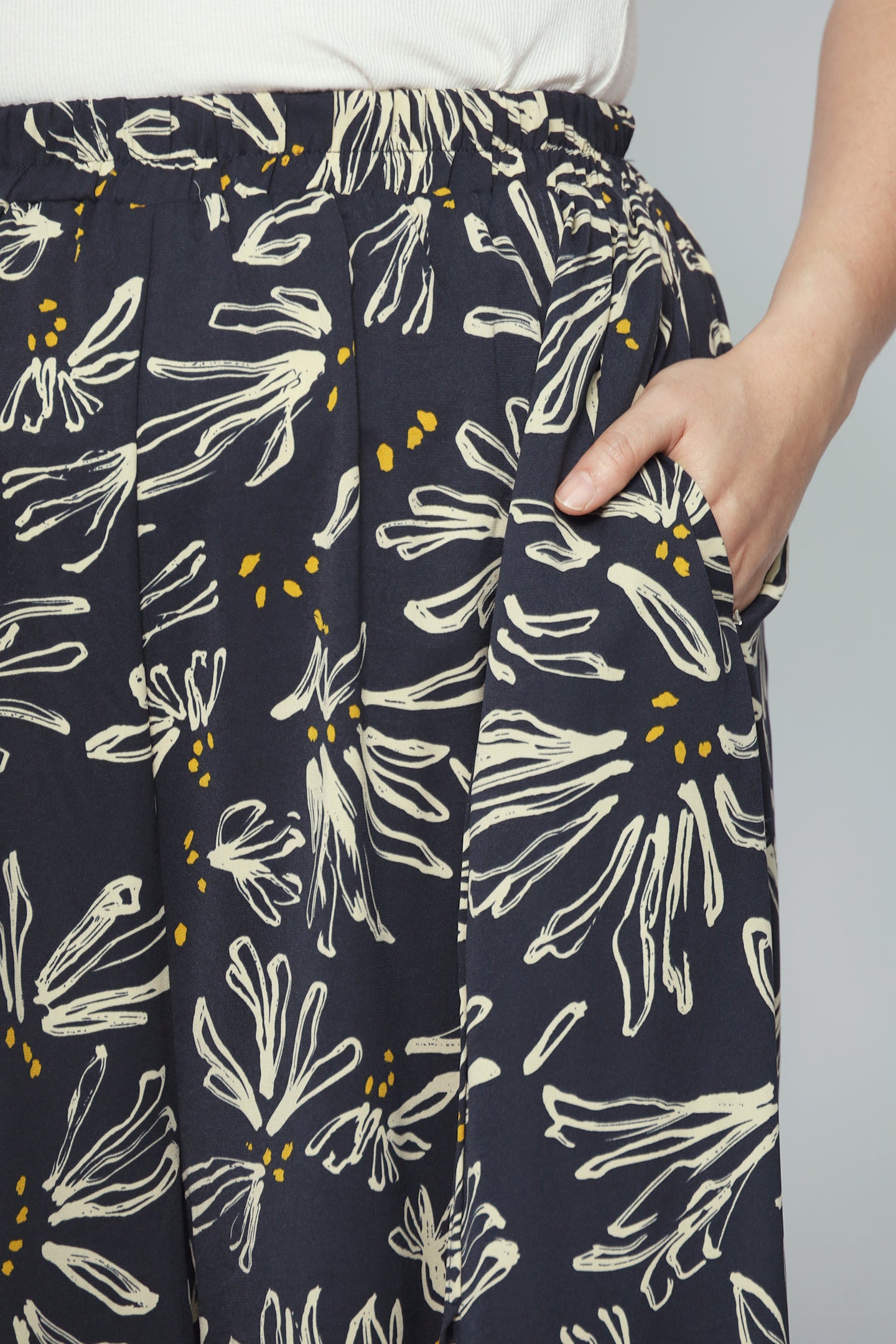 Destiny Flare Pants in Yellow Botanica